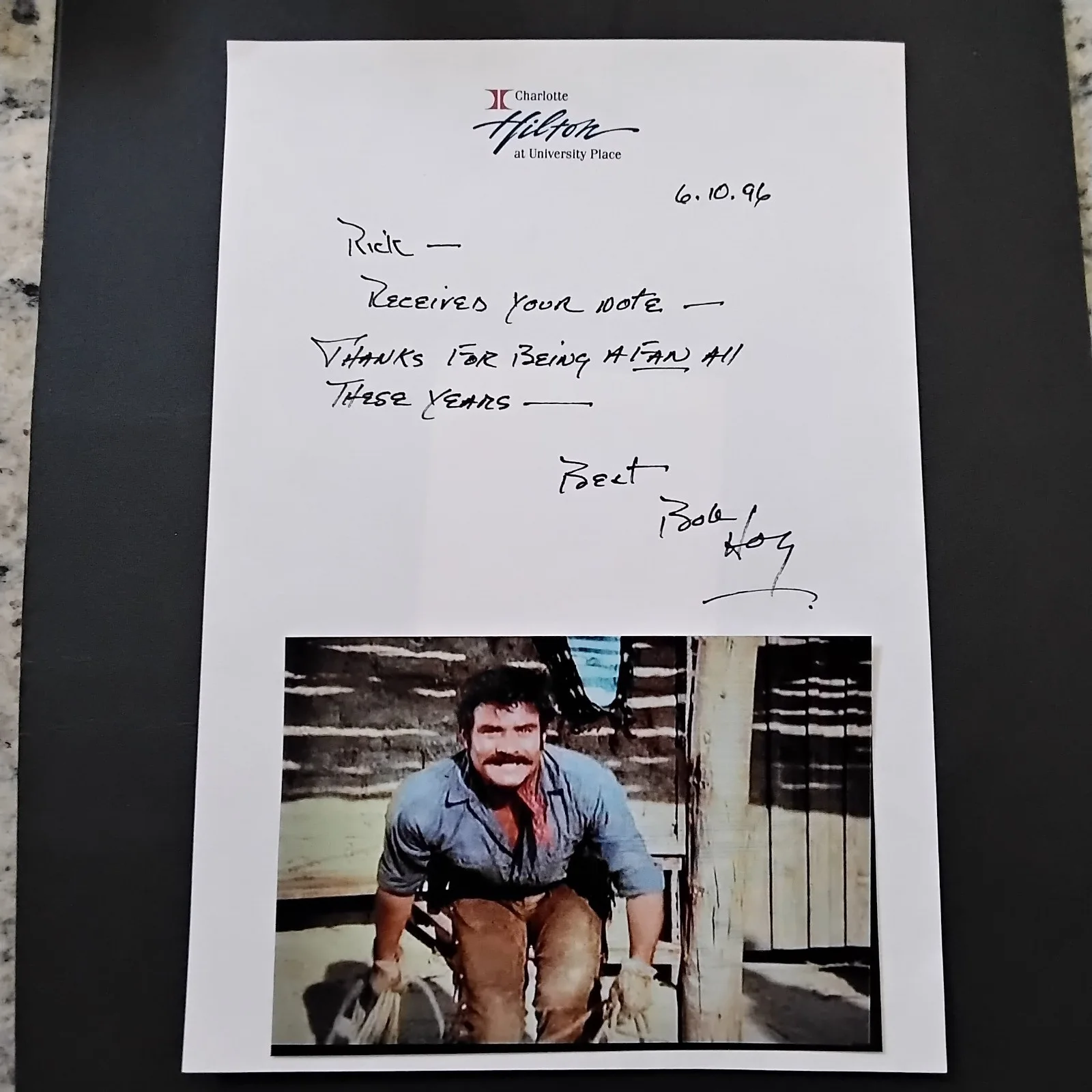 Bob Hoy SIGNED Letter Photo 60s Movie TV Actor Westerns High Chaparral Enforcer, изображение 5