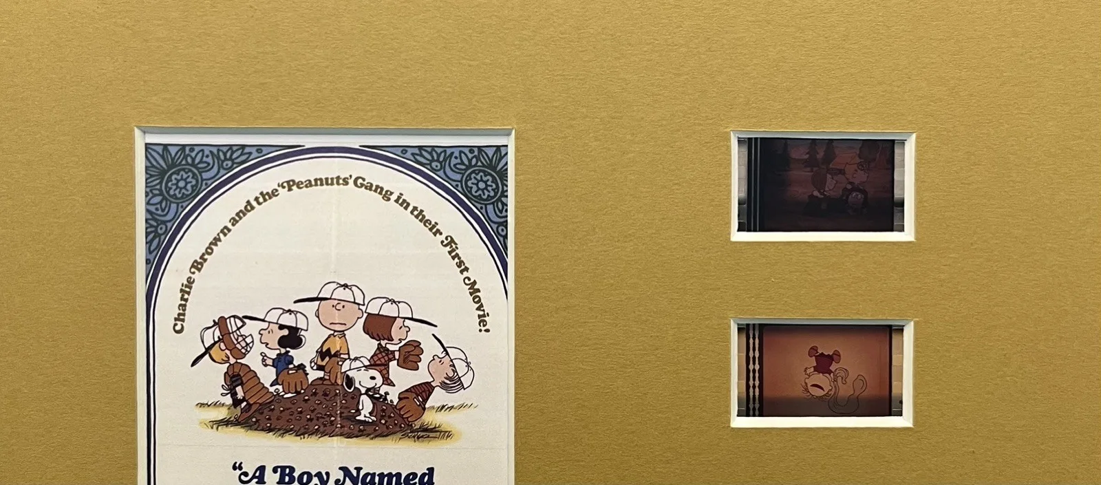 “A BOY NAMED CHARLIE BROWN “ 35mm Film Cell Mounted Display, изображение 2