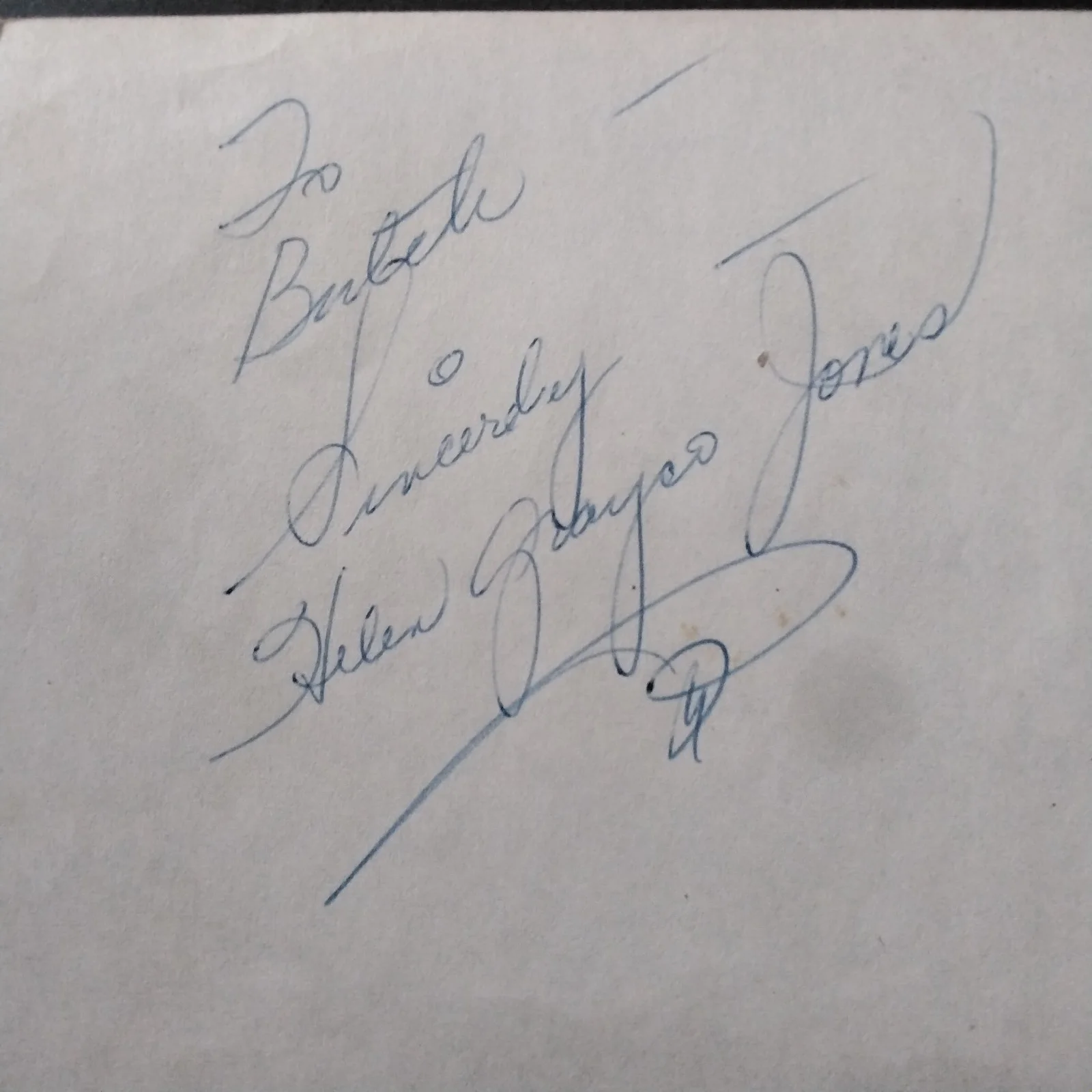 Helen Grayco SIGNED Paper Photo Film Actress Singer Spike Jones Teach Me Tonight, изображение 3