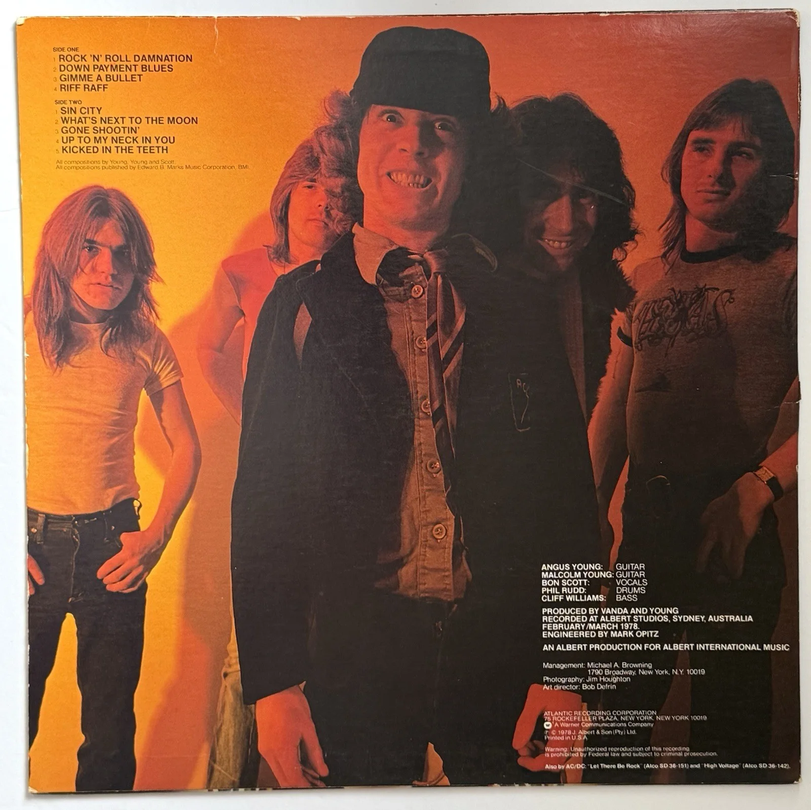 Angus Young signed AC/DC Album Powerage lp autographed psa dna coa, изображение 5