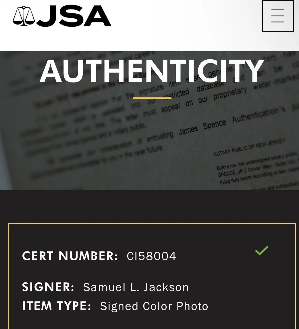 Samuel L. Jackson — Samuel L. Jackson SIGNED Autographed AVENGERS Fury 8x10 inch Photo CGC x JSA COA, изображение 2