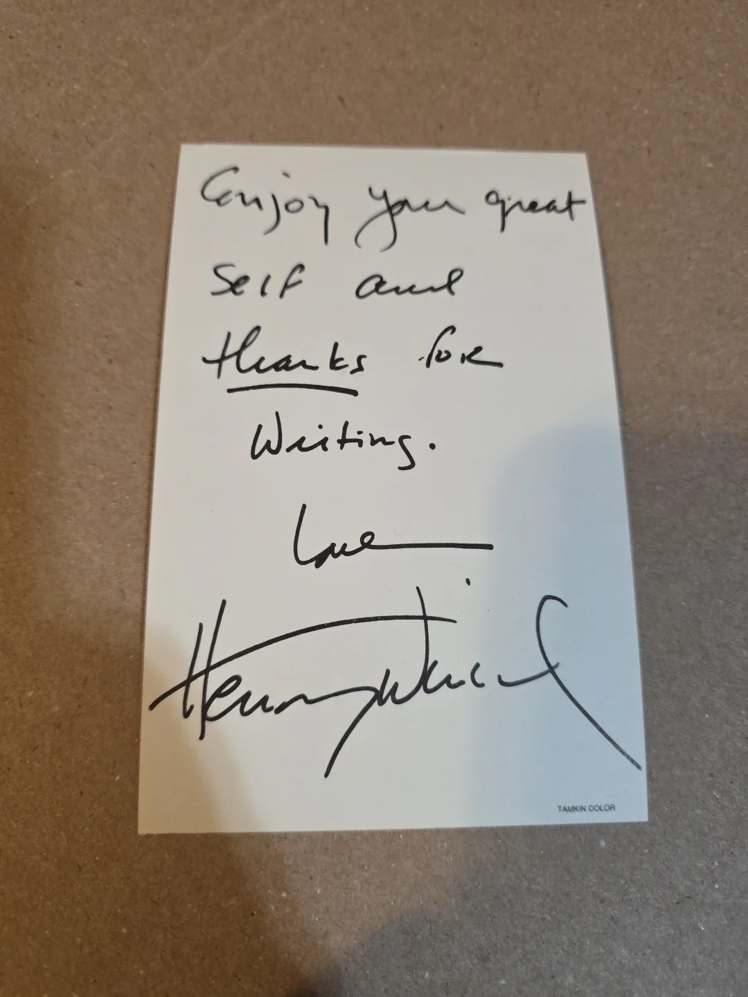 Henry Winkler — Henry Winkler Preprint Autograph 3-1/2 x 5-1/2 Photo, image 2