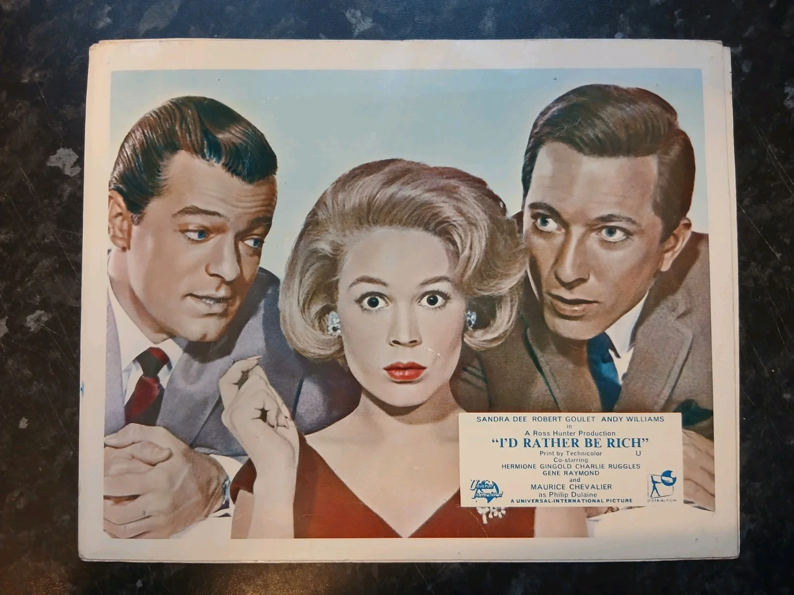 I'D RATHER BE RICH, 1964. SET OF 8 LOBBY CARDS. SANDRA DEE. ROBERT GOULET., image 5