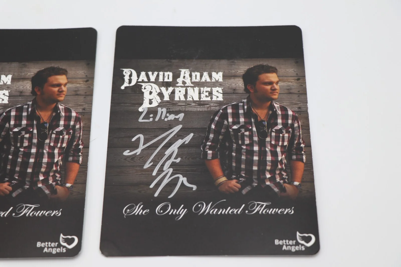 David Adam Byrnes Country Music Signed Autographed 5x7 Lot Of 2, изображение 2