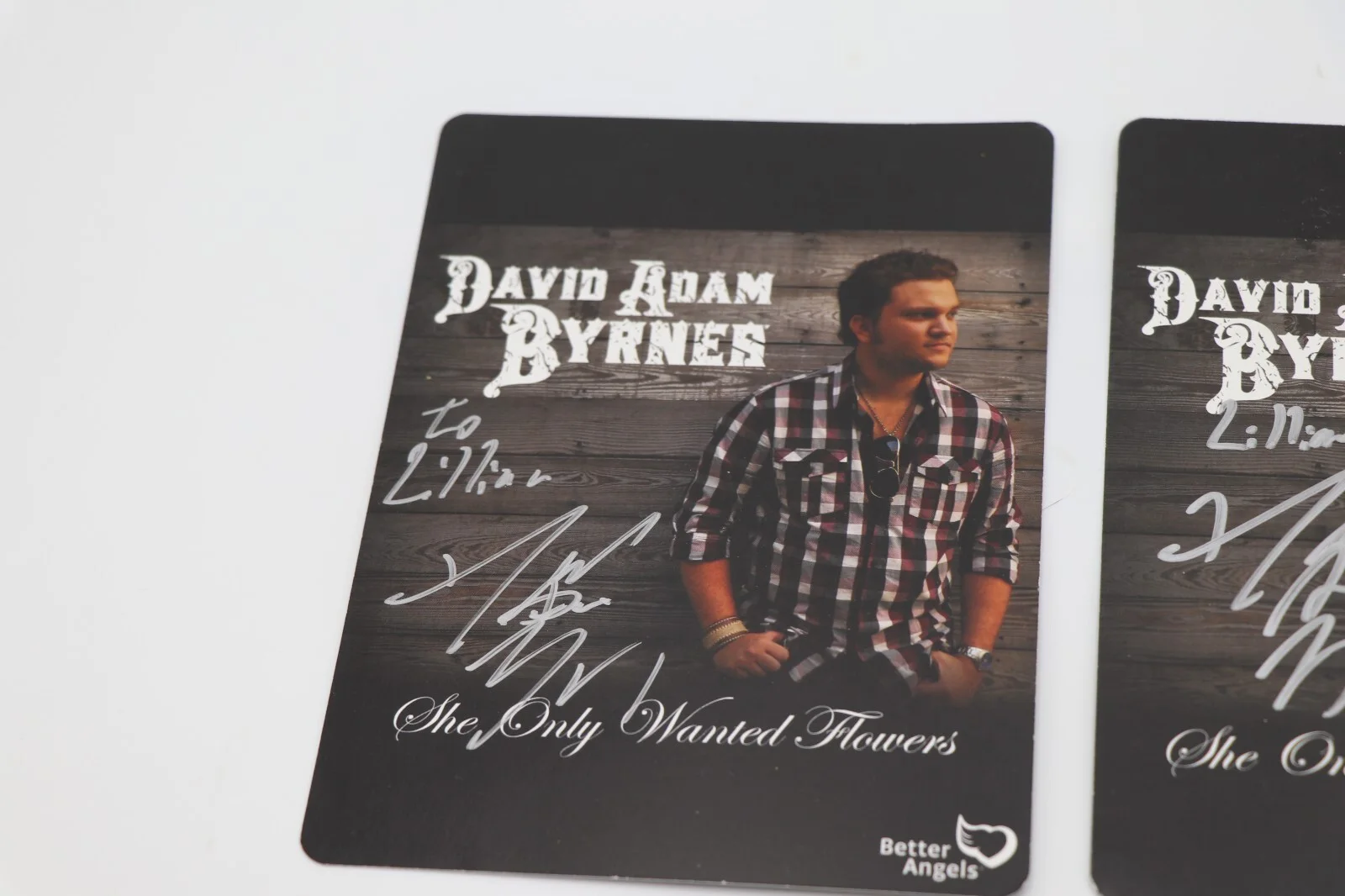 David Adam Byrnes Country Music Signed Autographed 5x7 Lot Of 2, изображение 3