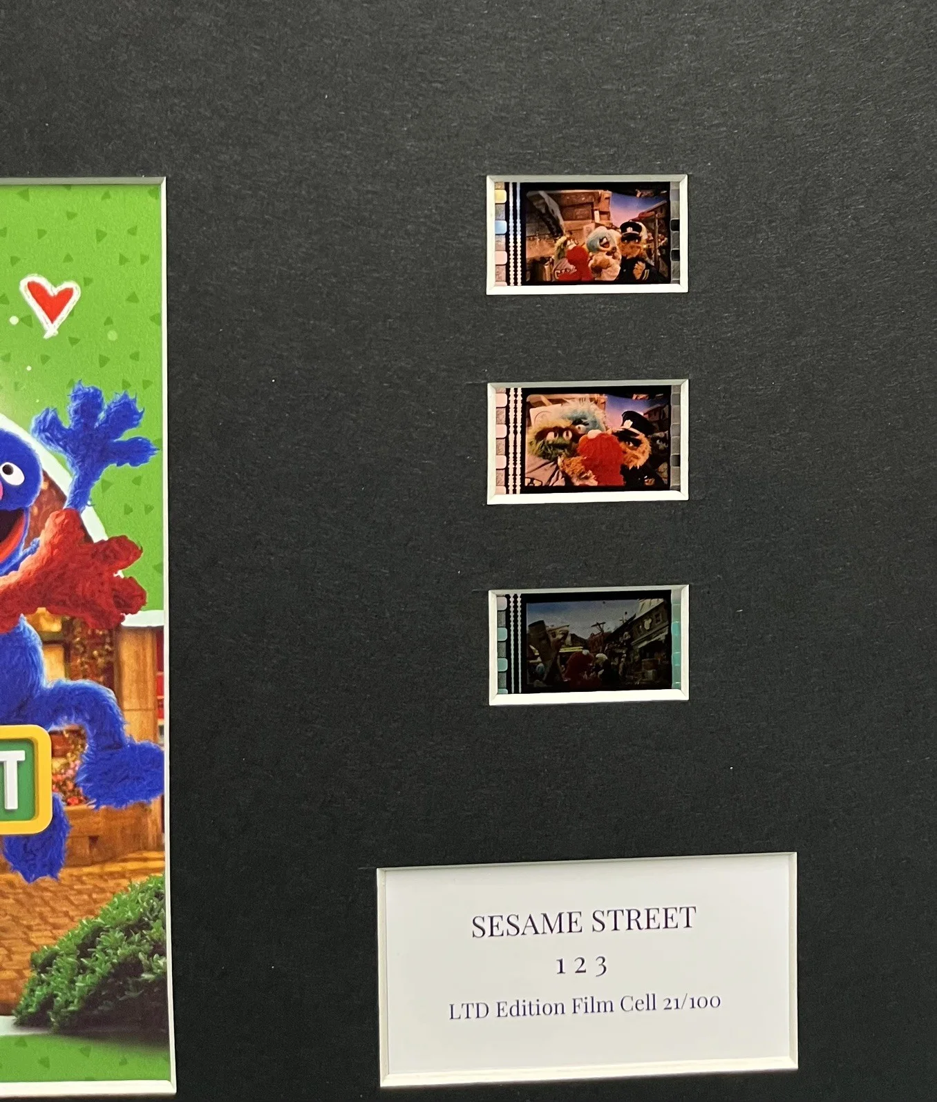 SESAME. STREET 1 2 3 . 35mm Film Cell MOUNTED DISPLAY, изображение 3