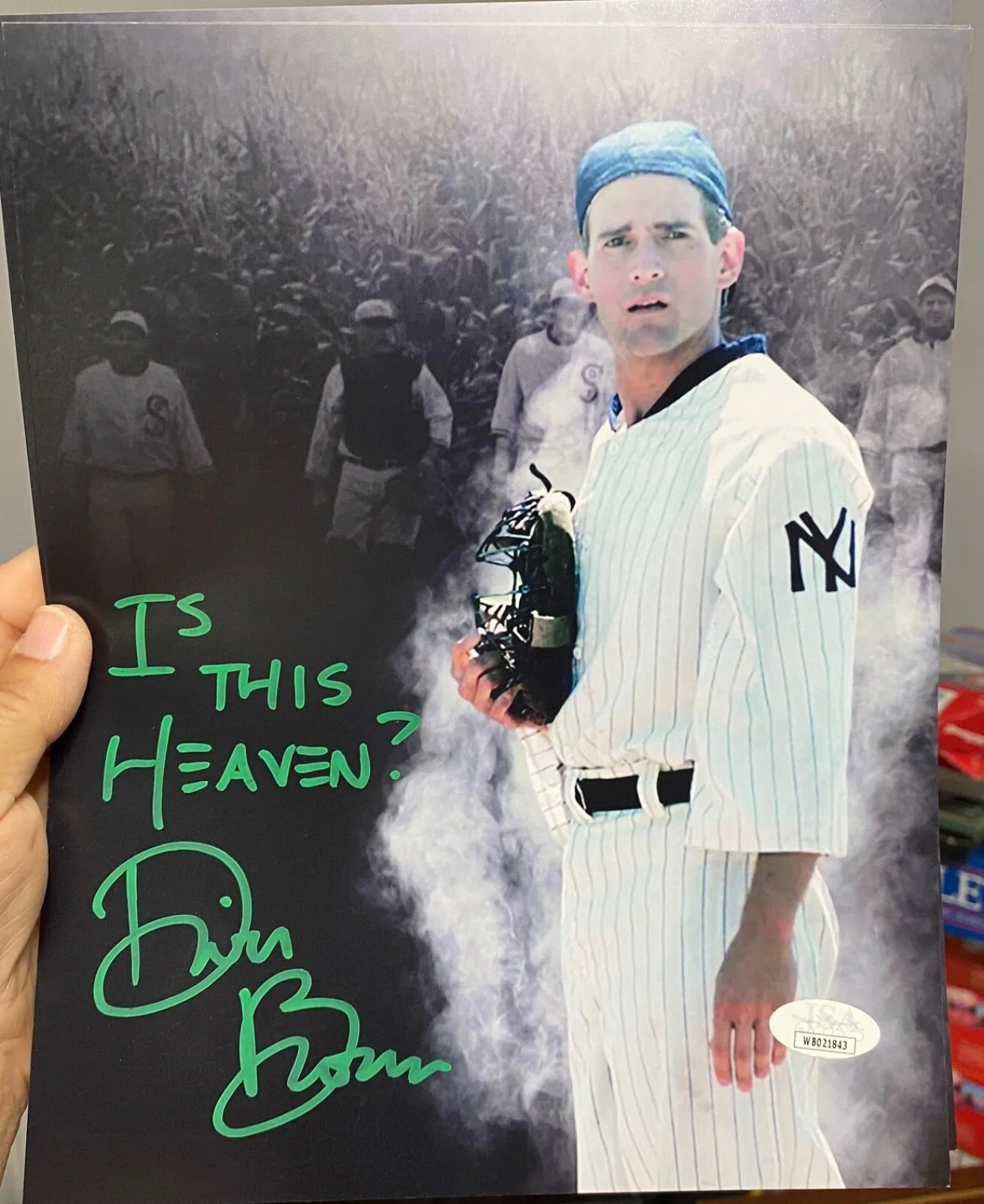 Dwier Brown — Dwier Brown SIGNED Field of Dreams Autographed 8x10 JSA COA Is This Heaven ?