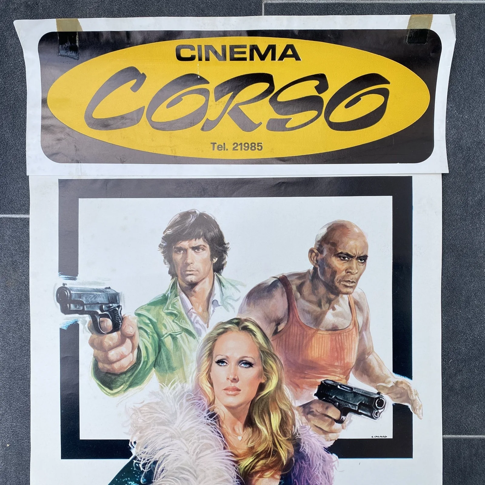 COLPO IN CANNA - Original Italian Locandina poster (1974) Police / Crime, изображение 2