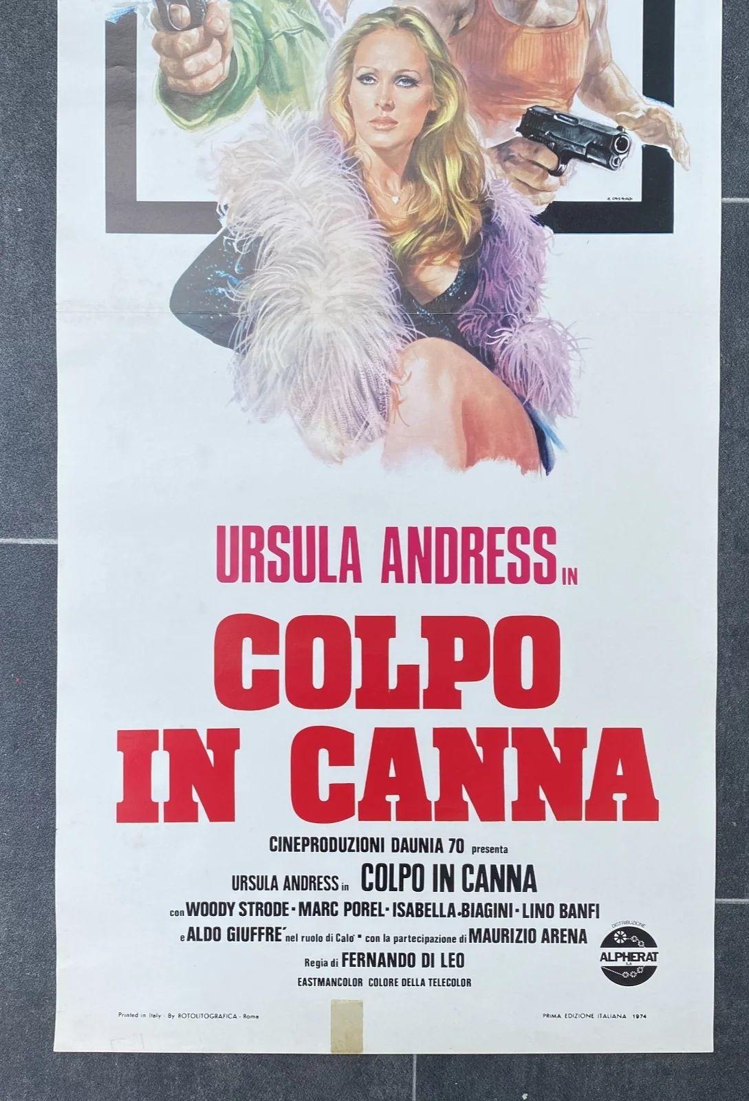 COLPO IN CANNA - Original Italian Locandina poster (1974) Police / Crime, изображение 3