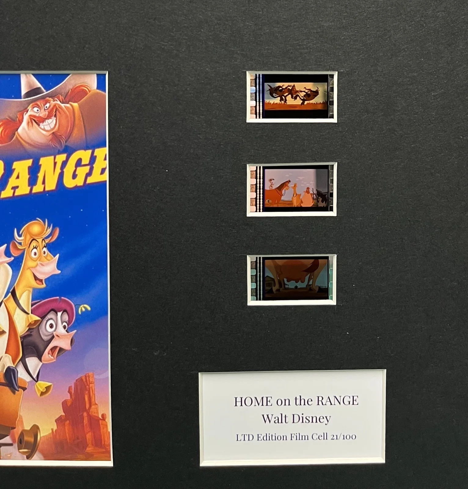 HOME on the RANGE. 35mm Film Cell MOUNTED DISPLAY, image 3