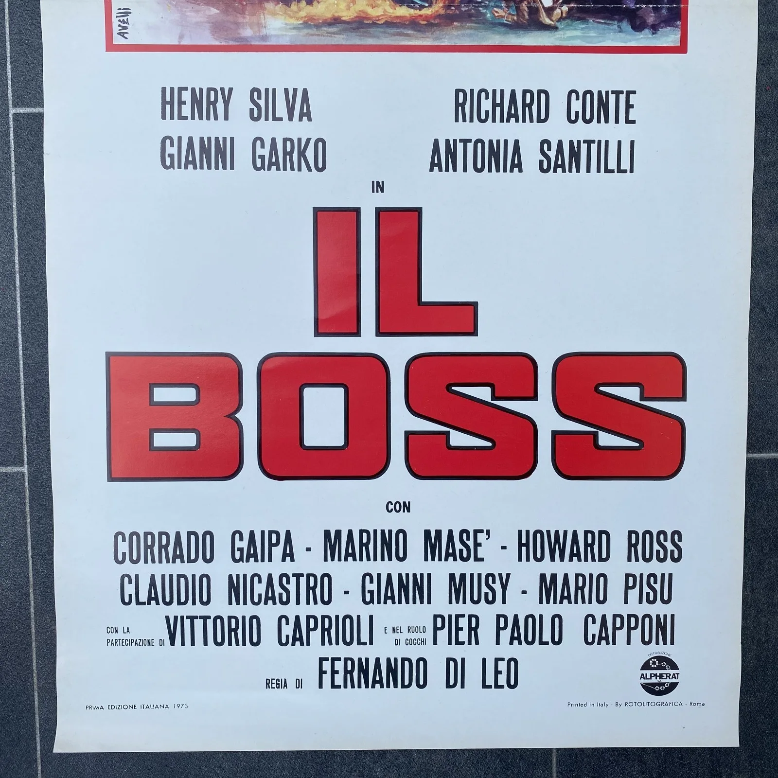 IL BOSS - Original Italian Locandina poster (1973) Police / Crime, изображение 4