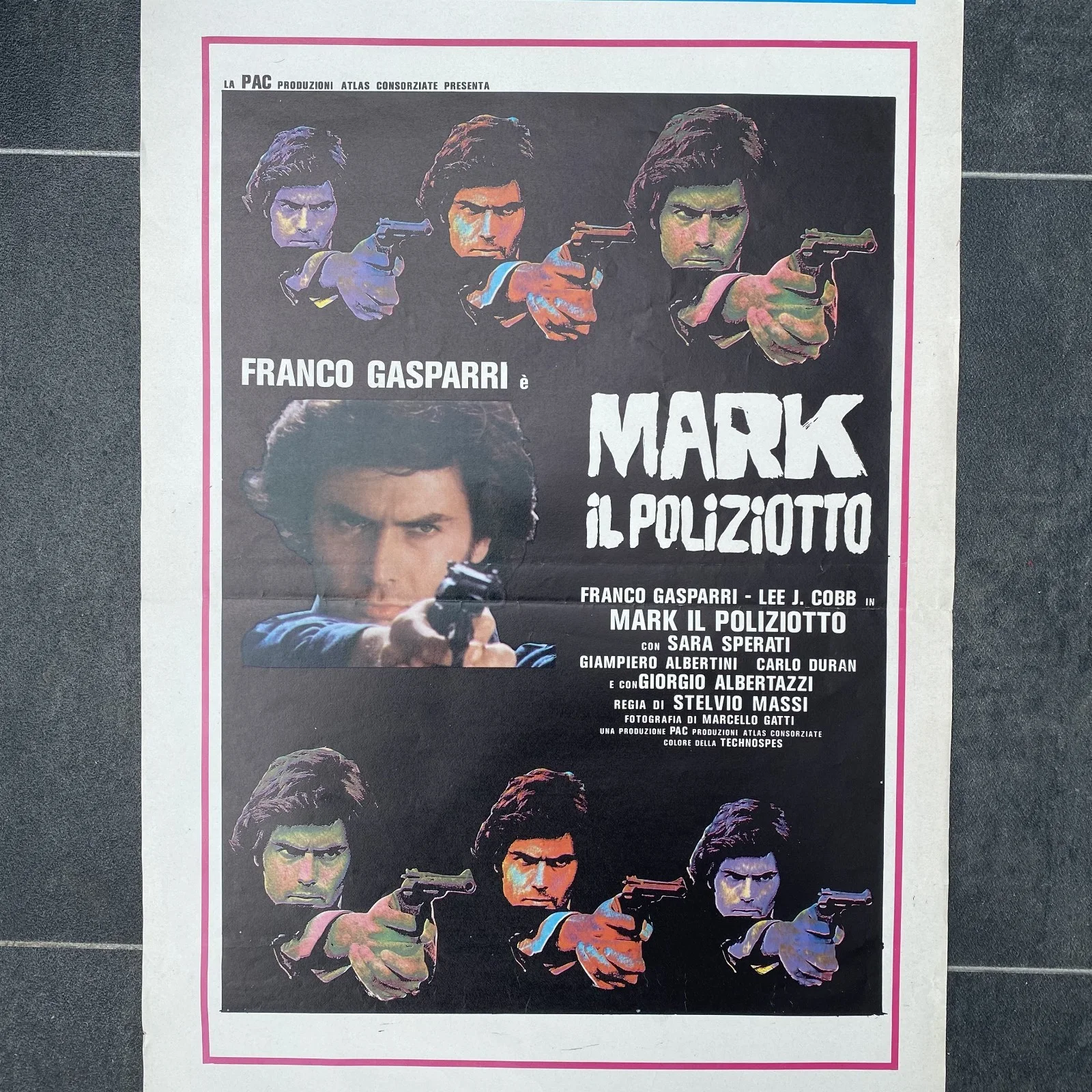 MARK IL POLIZIOTTO - Original Italian Locandina poster (1975) Police / Crime, изображение 2