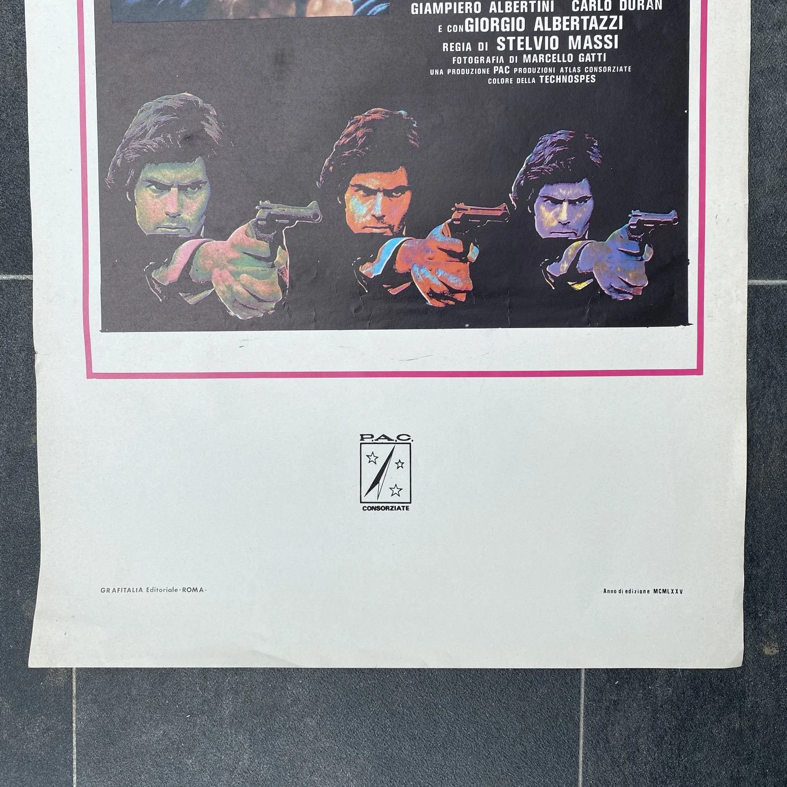 MARK IL POLIZIOTTO - Original Italian Locandina poster (1975) Police / Crime, изображение 3