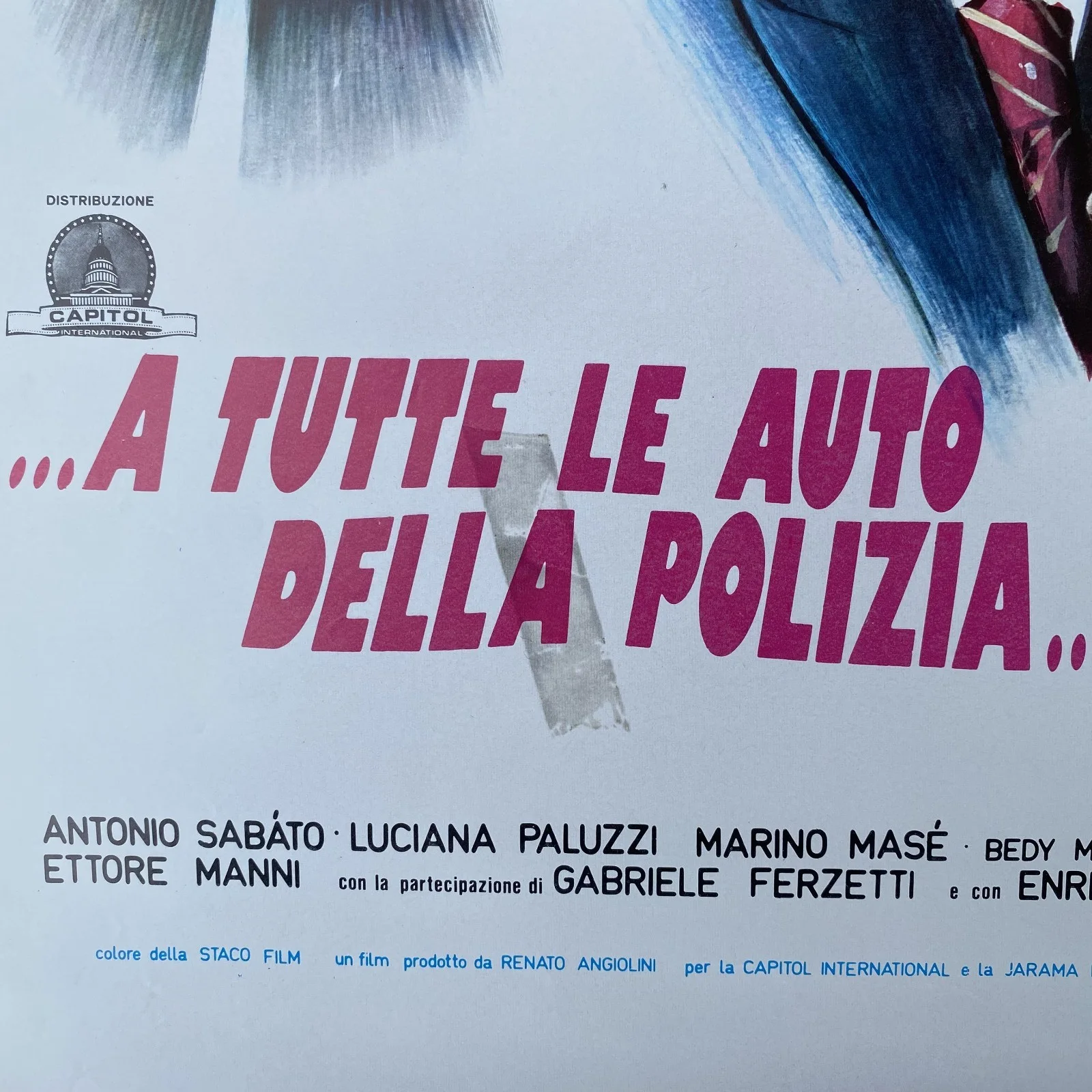 A TUTTE LE AUTO DELLA POLIZIA - Original Italian Locandina poster (1975) Crime, изображение 4