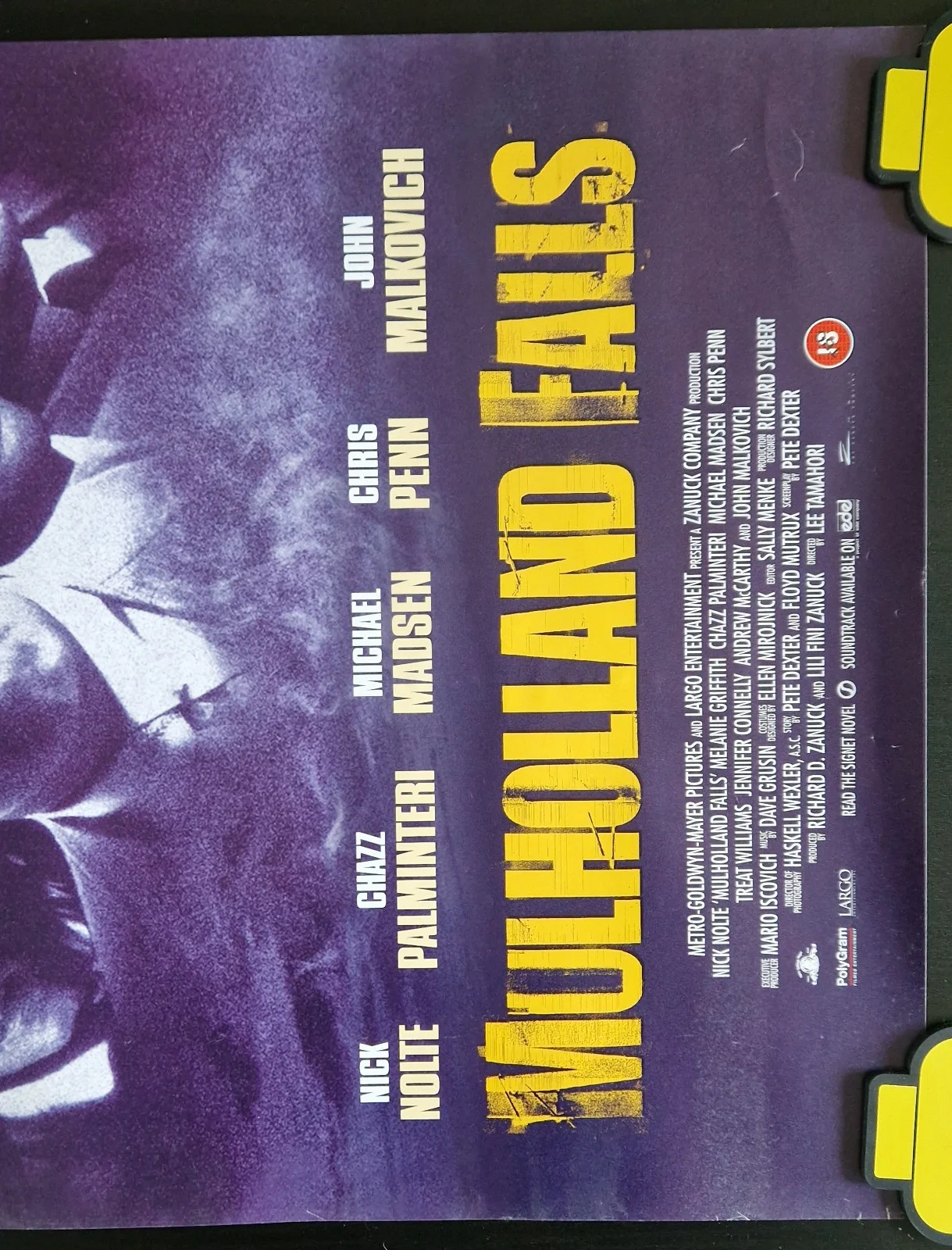 Mulholland Falls 1996 VHS Video Store Promo Poster – A2, изображение 3