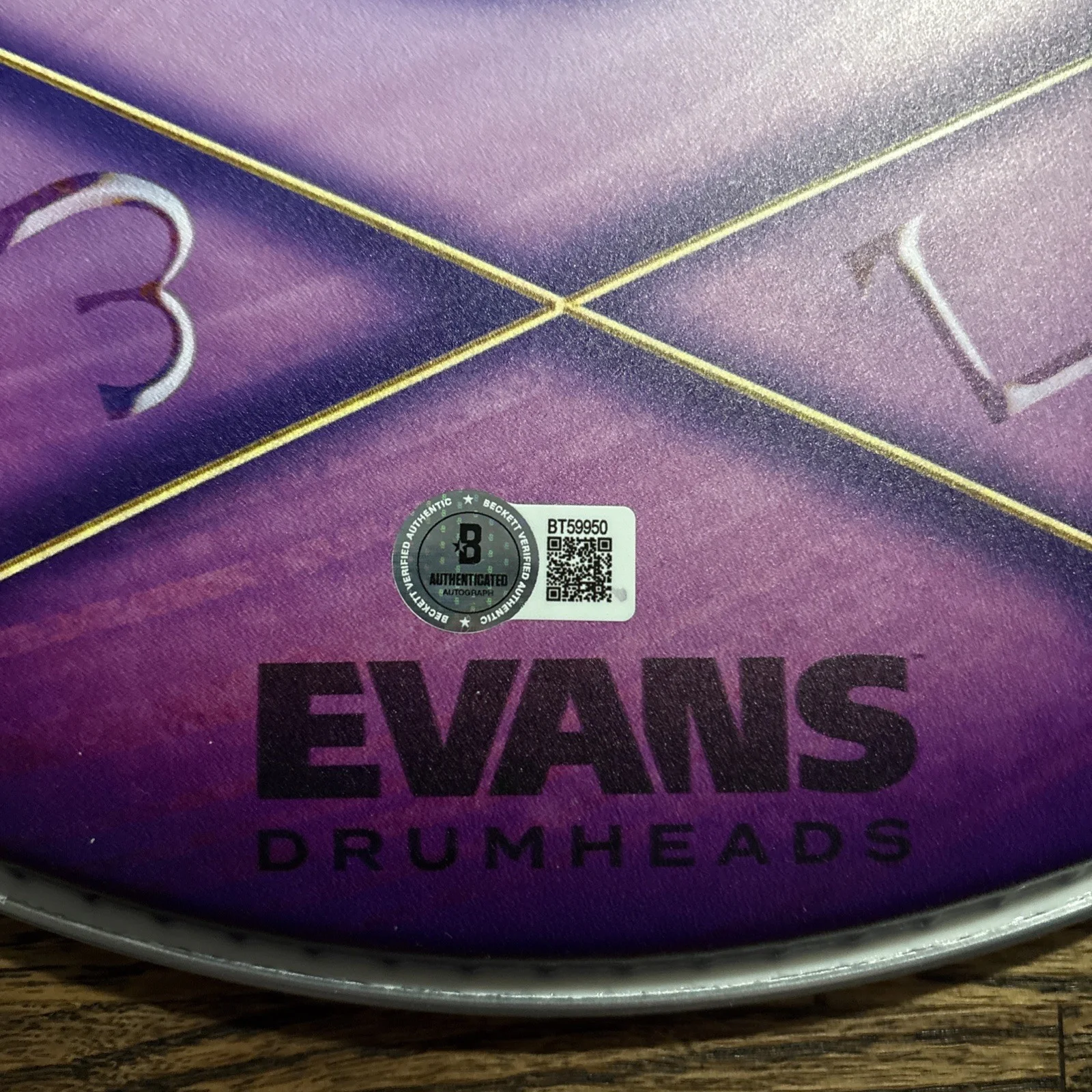 Danny Carey Signed Drum Head BAS COA Autographed TOOL, image 2