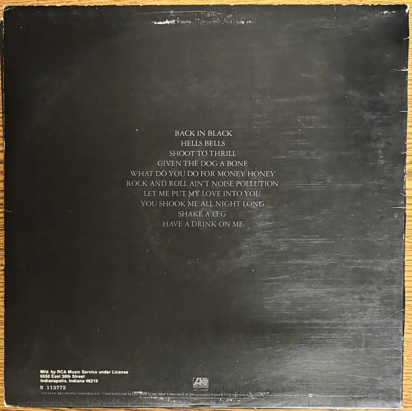 AC/DC Group Signed Back in Black Album Young Johnson Rudd Williams Beckett BAS, image 2