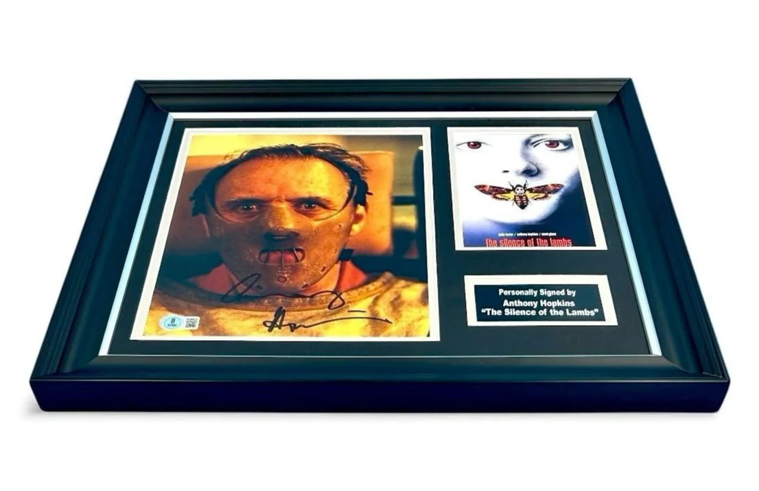 Anthony Hopkins Signed Photo Framed & Beckett COA Silence Of The Lambs Poster, изображение 4