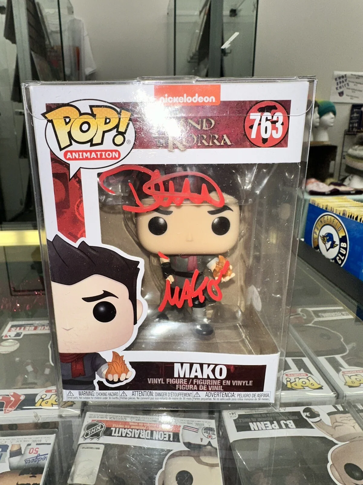 DAVID FAUSTINO — David Faustino Signed Mako Funko Pop #763 Autographed Legend of Korra PSA