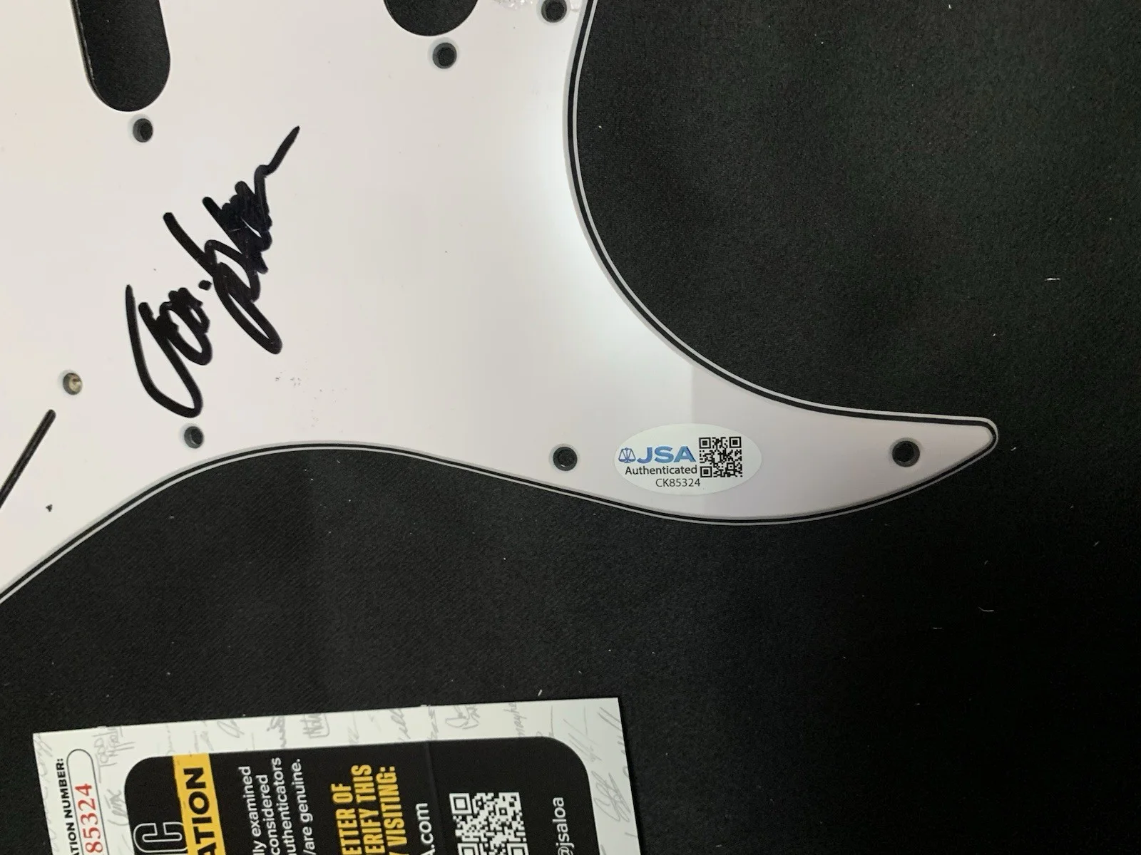 Jerry Harrison Signed Guitar Pick Guard JSA Coa Talking Heads, image 2