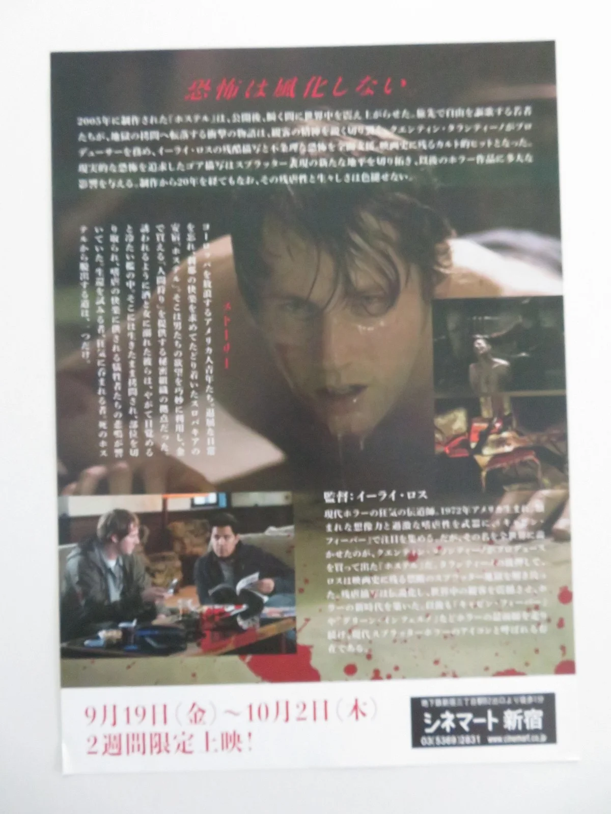 HOSTEL JAPANESE CHIRASHI (B5) POSTER QUENTIN TARNTINO JAY HERNANDEZ 2005, image 3