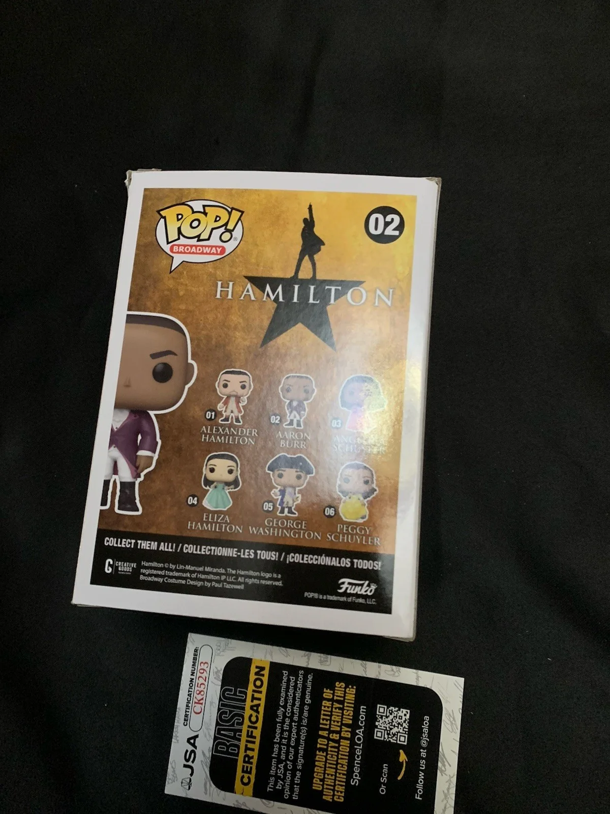 LESLIE ODOM Jr — LESLIE ODOM JR HAMILTON SIGNED AUTOGRAPH FUNKO POP 02 AARON BURR JSA Coa, image 4