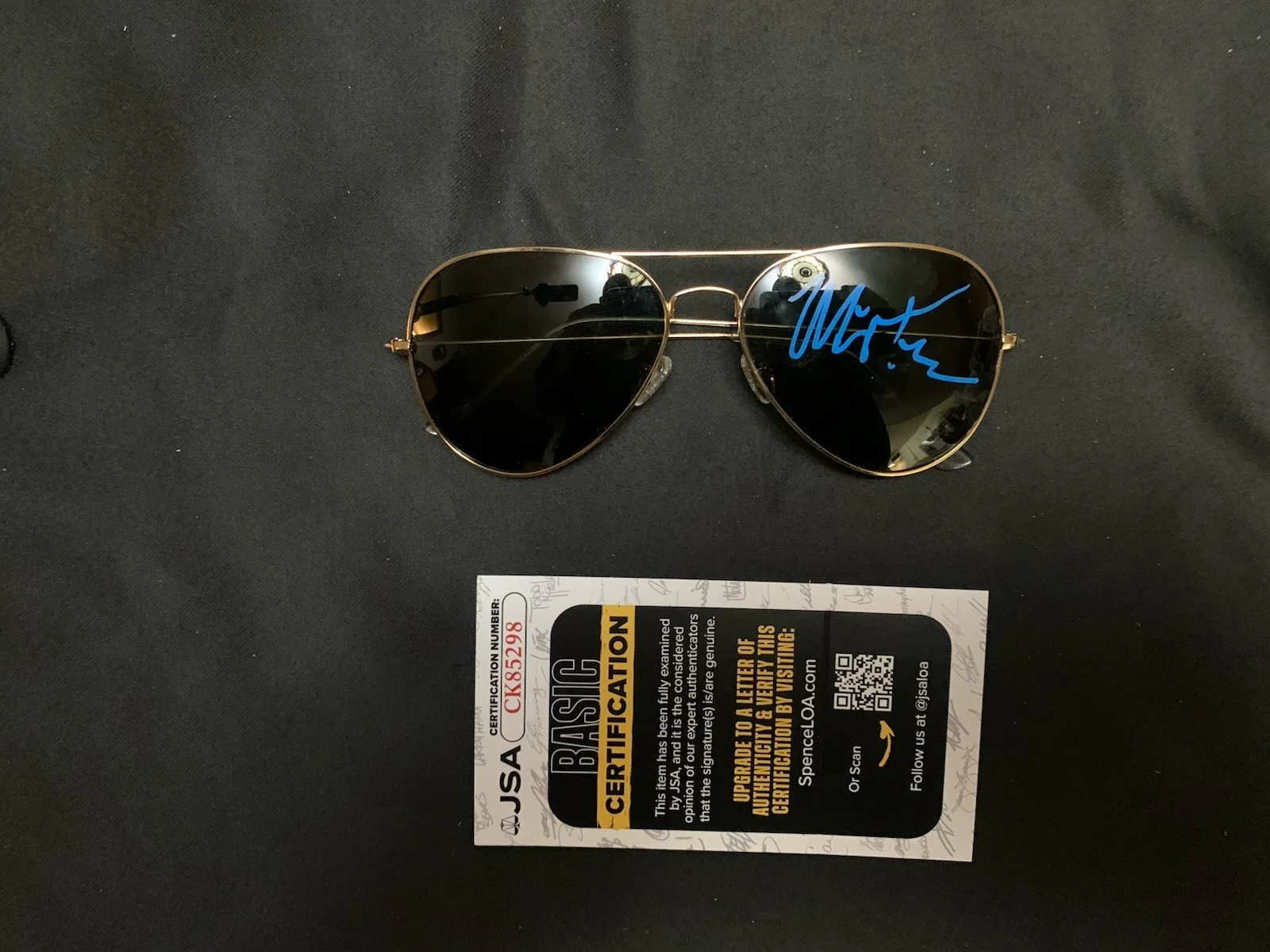 A Star — Miles Teller Top Gun Maverick Signed Sunglasses JSA COA Autograph