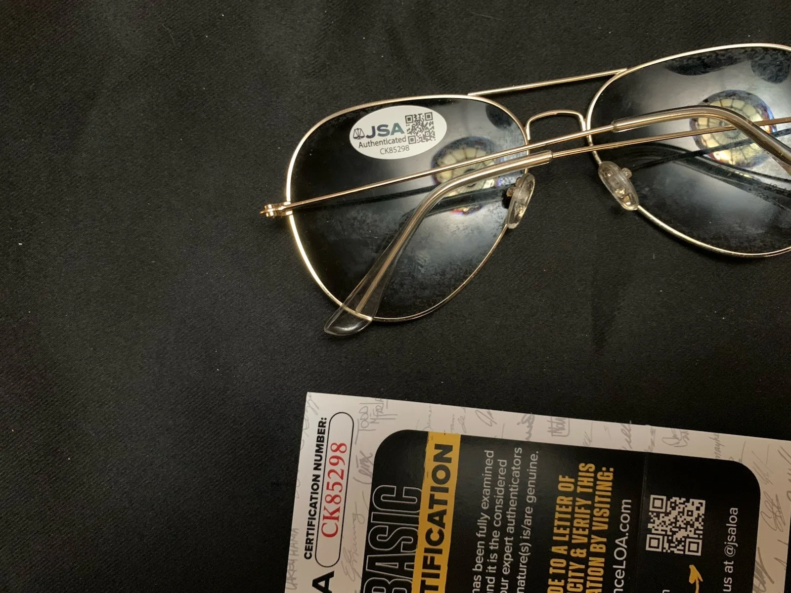 A Star — Miles Teller Top Gun Maverick Signed Sunglasses JSA COA Autograph, image 2