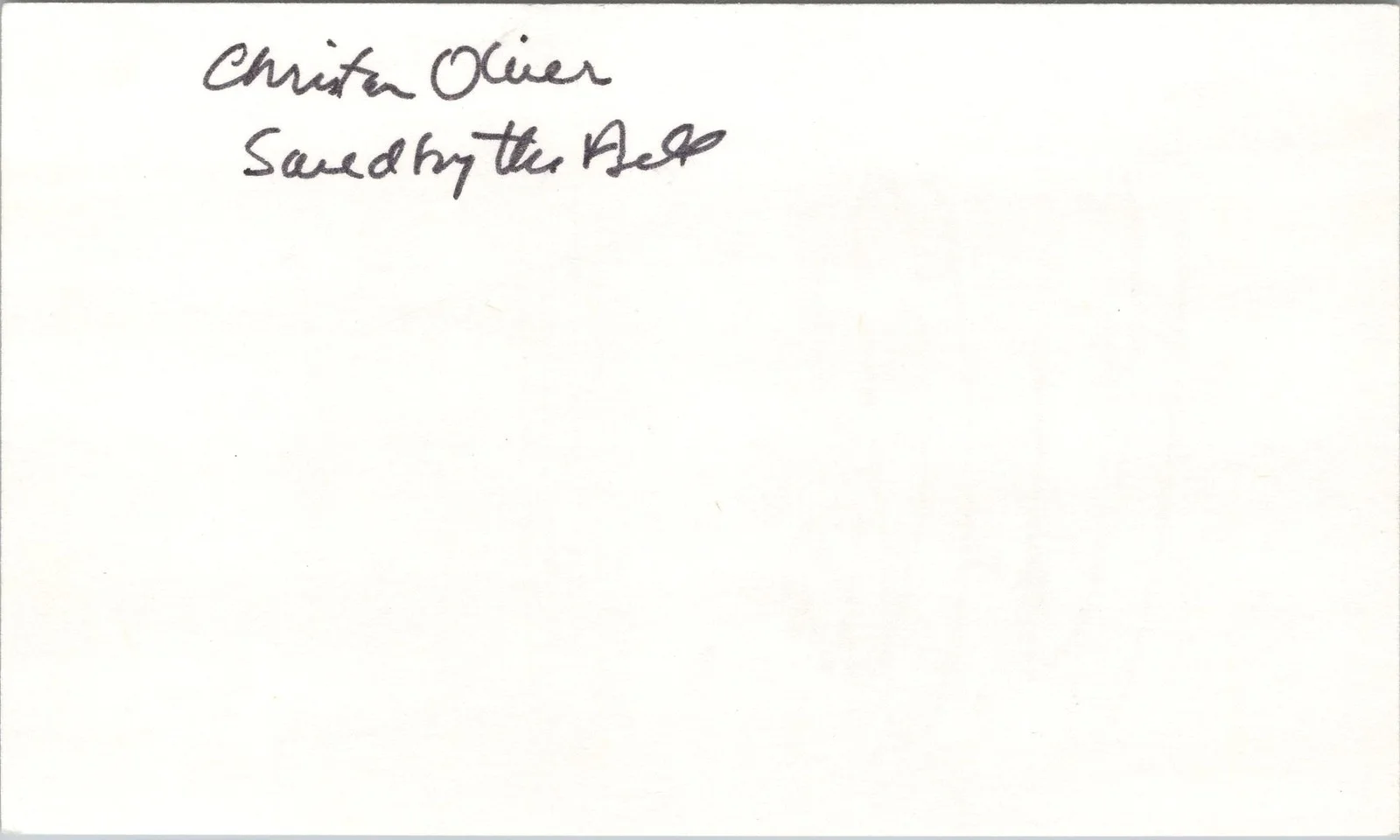 Christian Oliver — Christian Oliver Signed 3x5 Index Card Good German Cobra 11 Autographed, image 2
