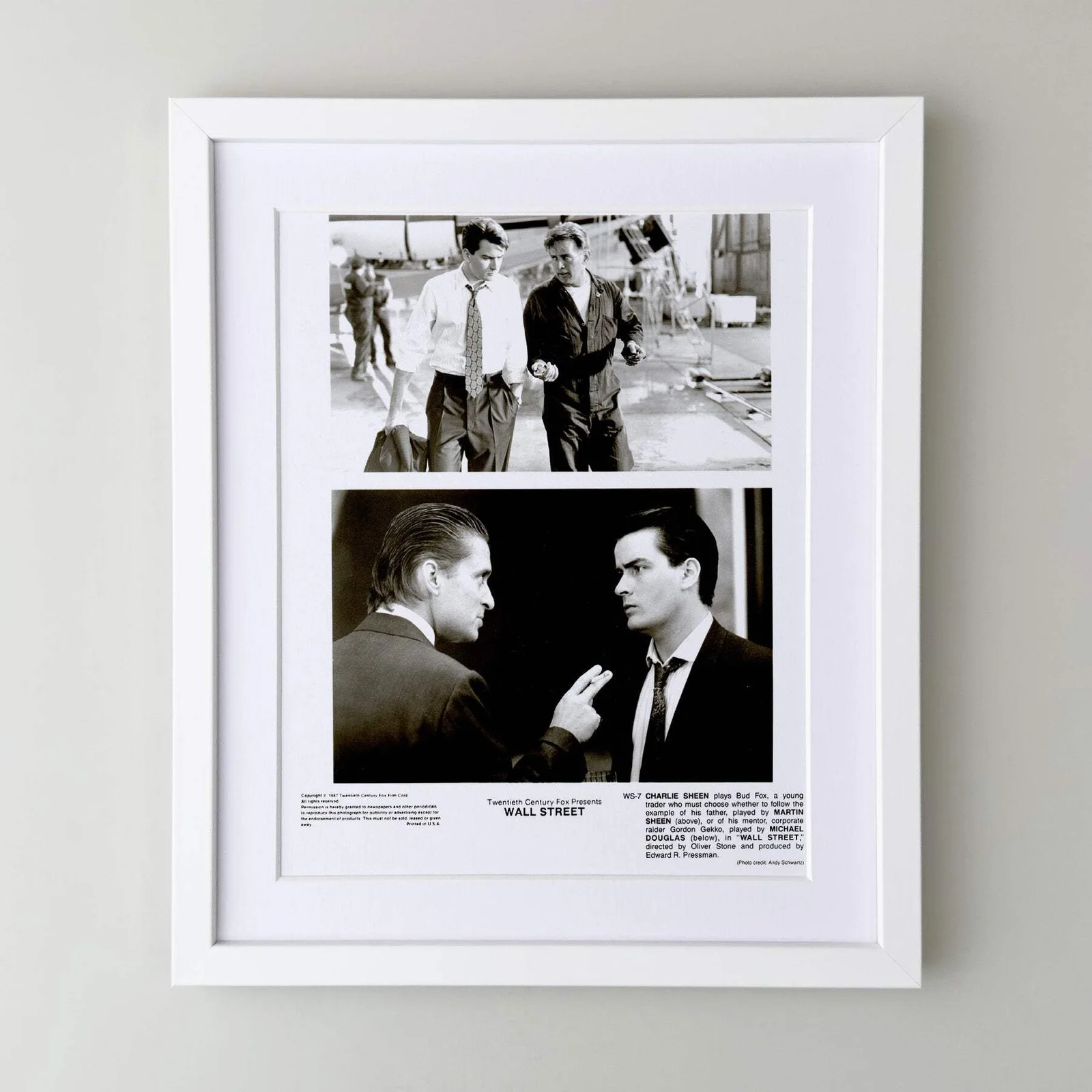 Wall Street (1987) Press Publicity Still - Framed, image 3