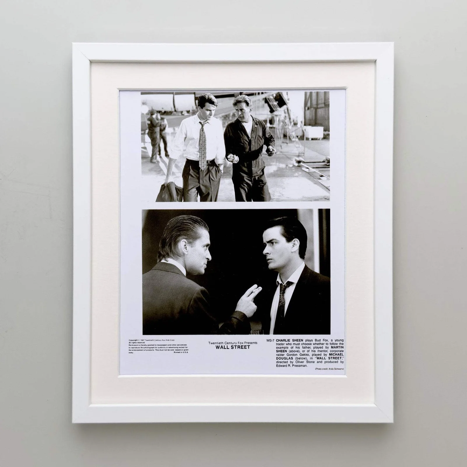 Wall Street (1987) Press Publicity Still - Framed, image 4