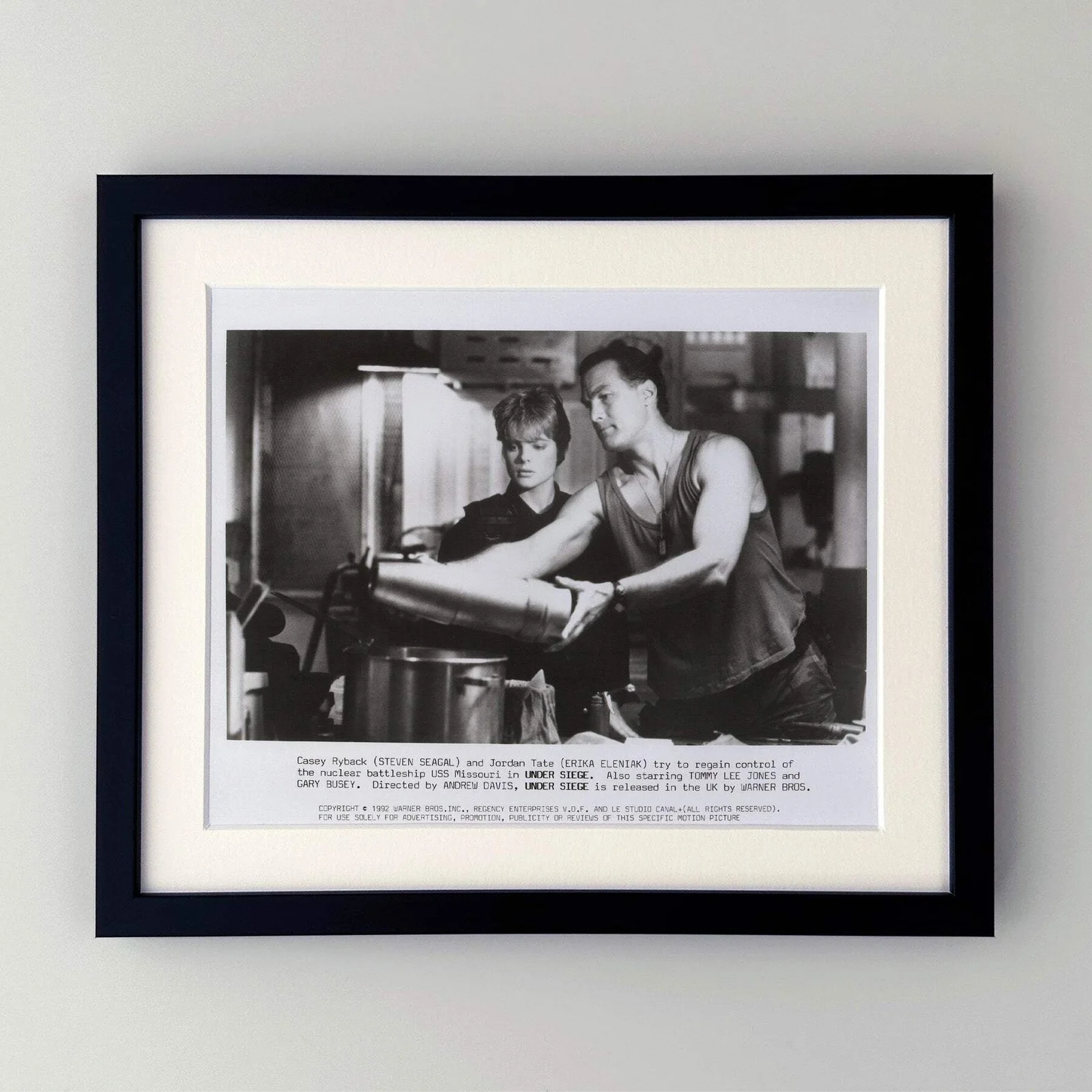 Under Siege (1992) Press Publicity Still - Framed, image 2