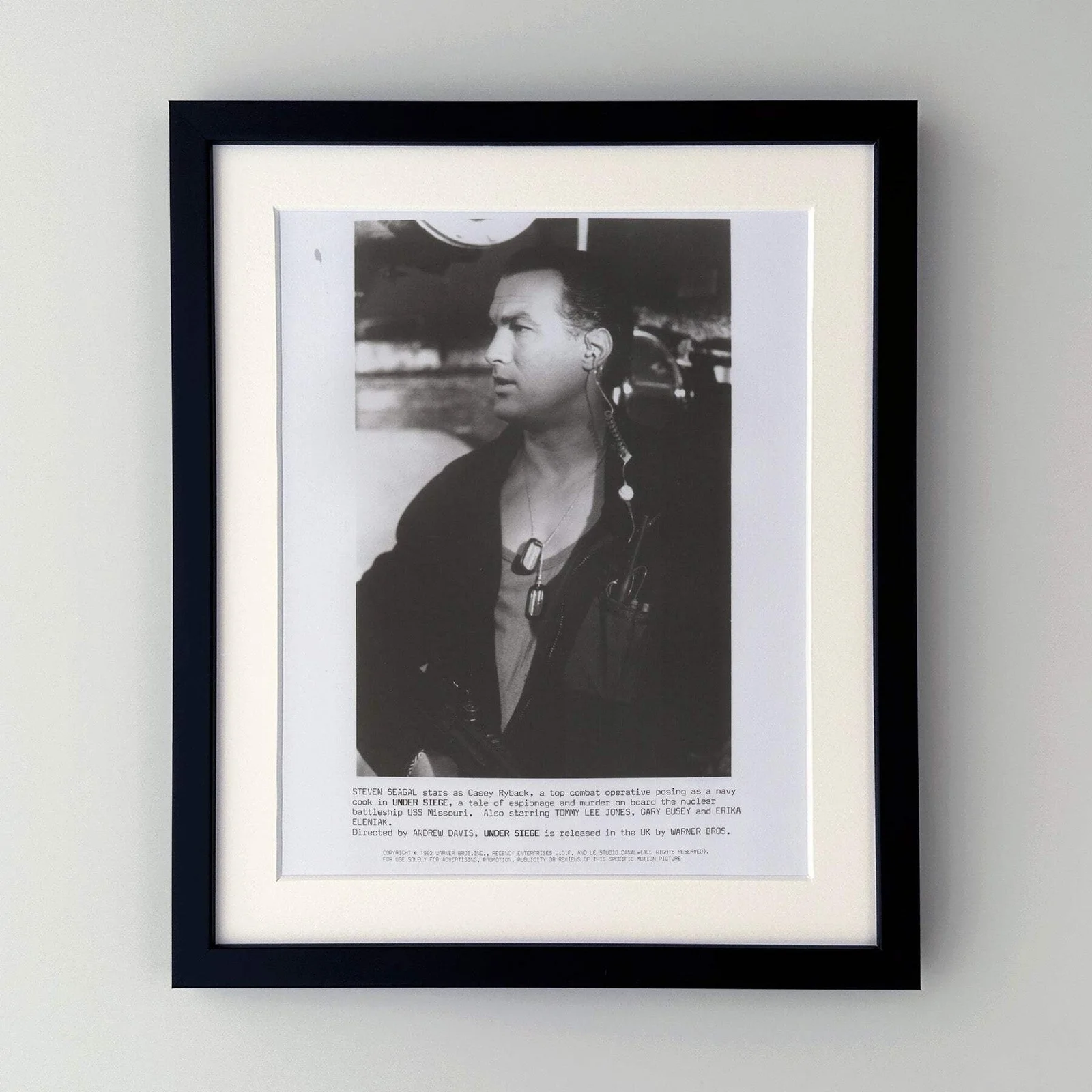 Under Siege (1992) Press Publicity Still - Framed, image 2