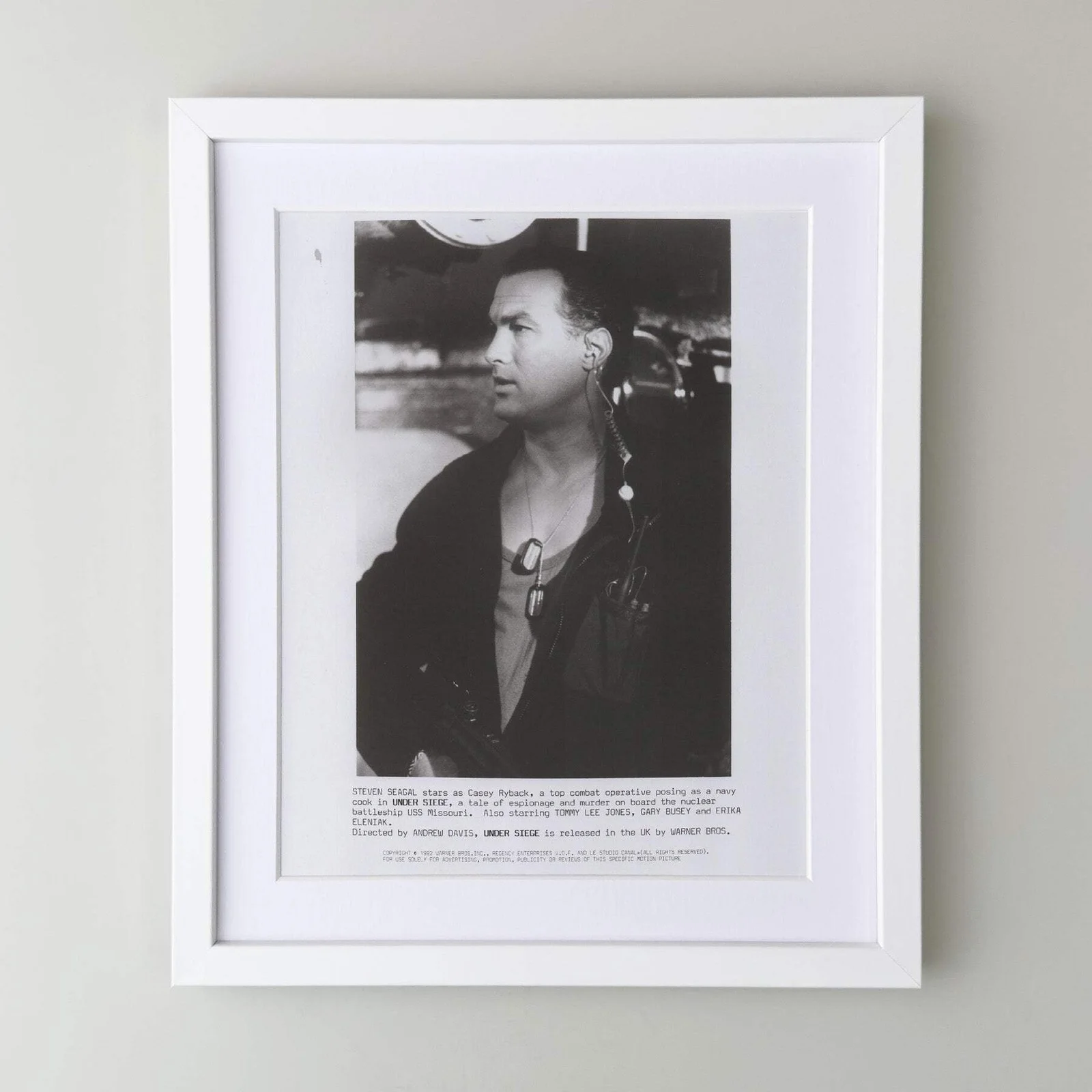 Under Siege (1992) Press Publicity Still - Framed, image 3
