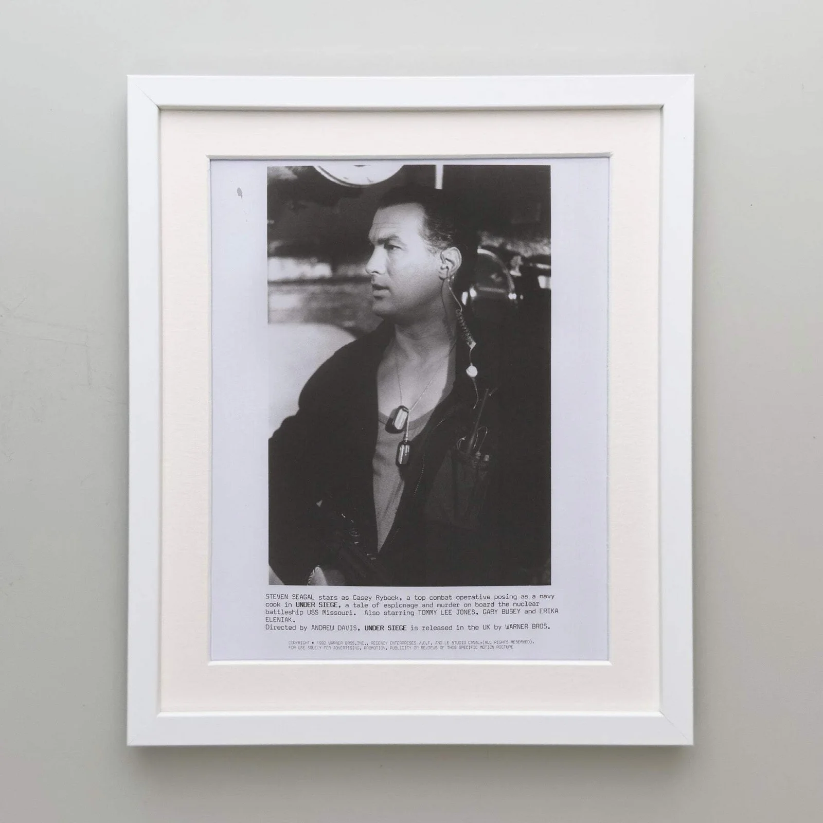 Under Siege (1992) Press Publicity Still - Framed, image 4