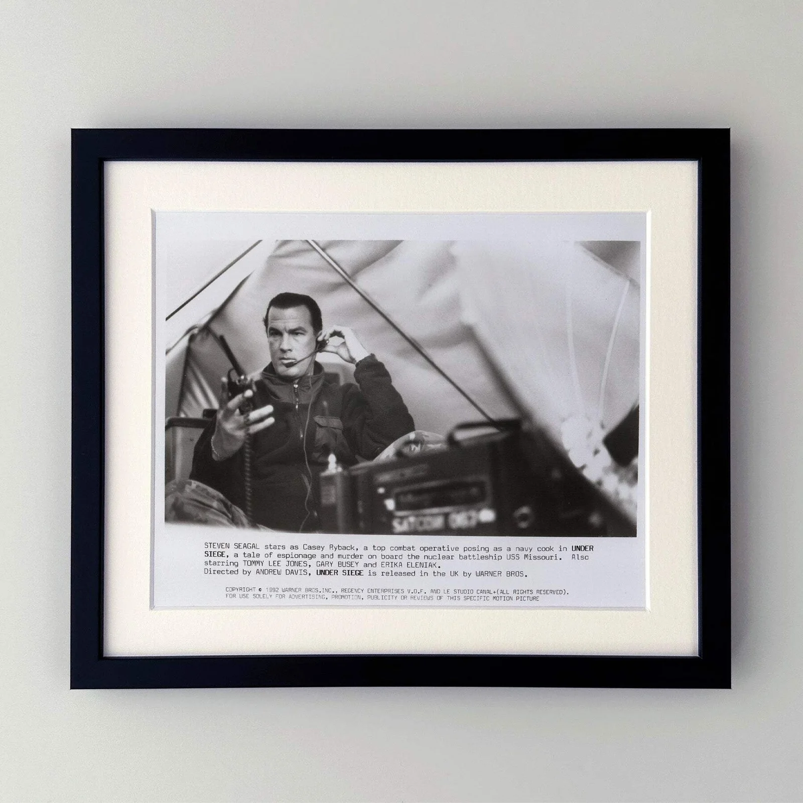Under Siege (1992) Press Publicity Still - Framed, image 2