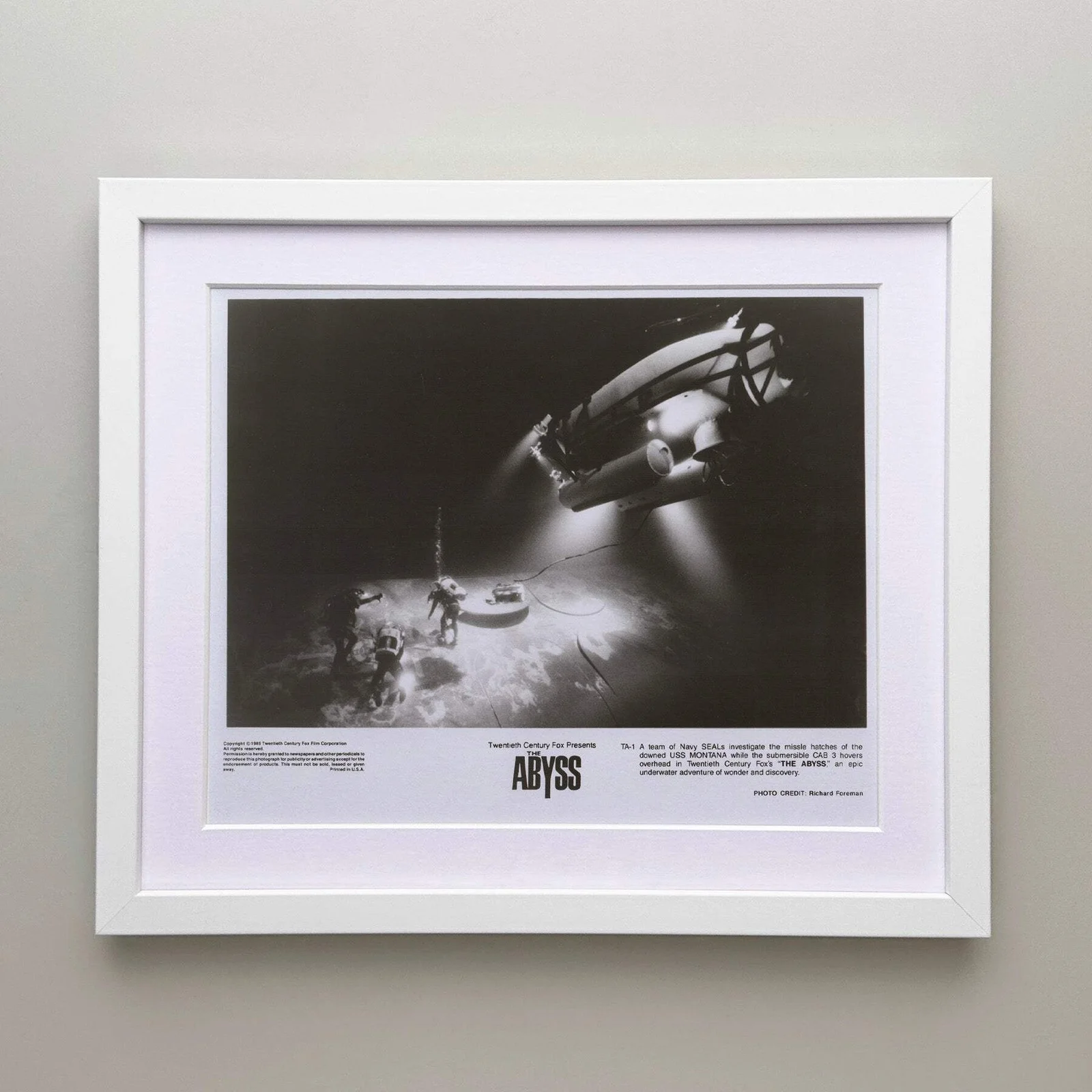 The Abyss (1989) Press Publicity Still - Framed, image 3