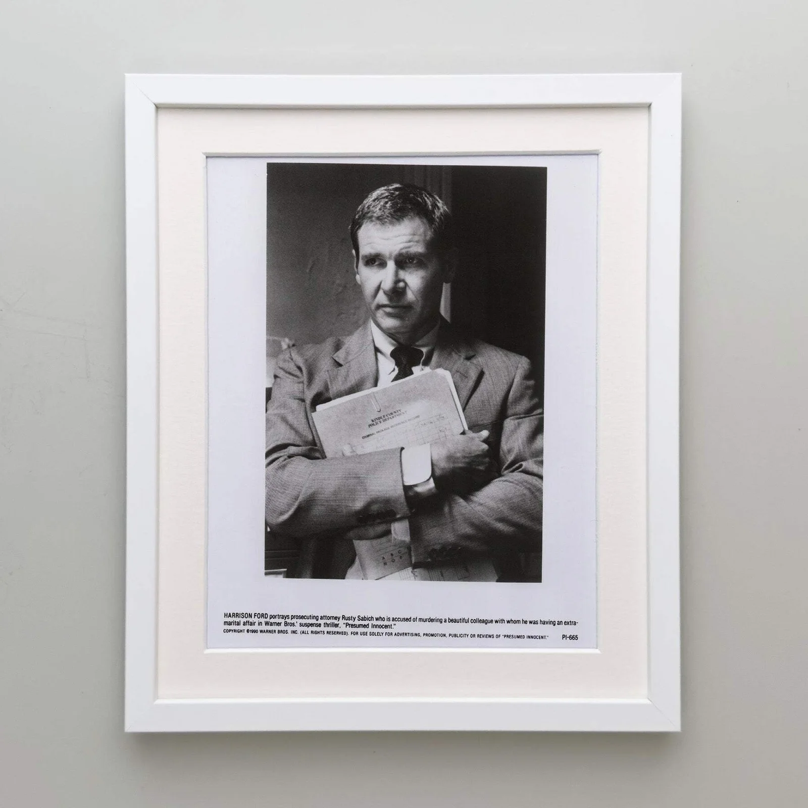 Presumed Innocent (1990) Press Publicity Still - Framed, image 4