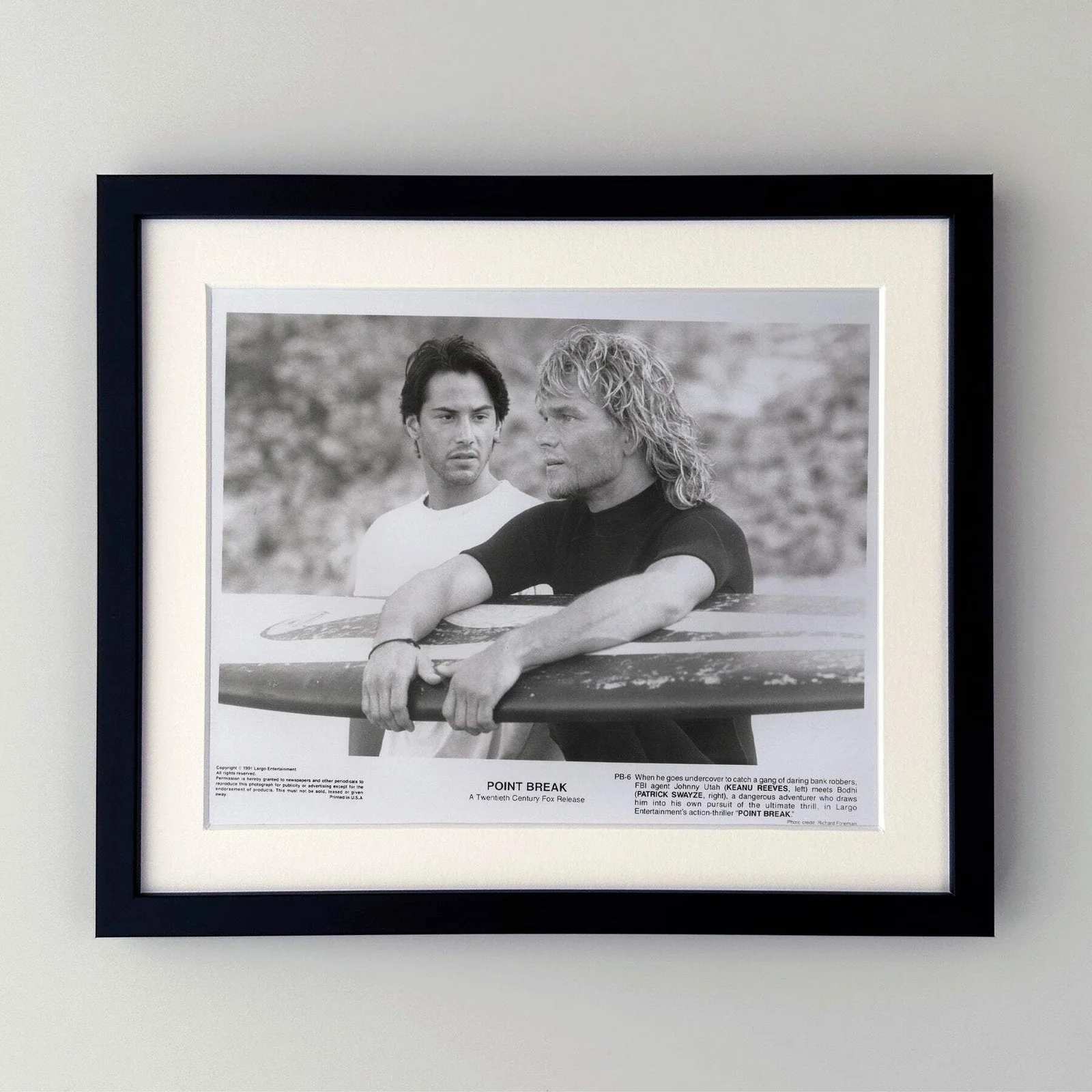 Point Break (1991) Press Publicity Still - Framed, image 2