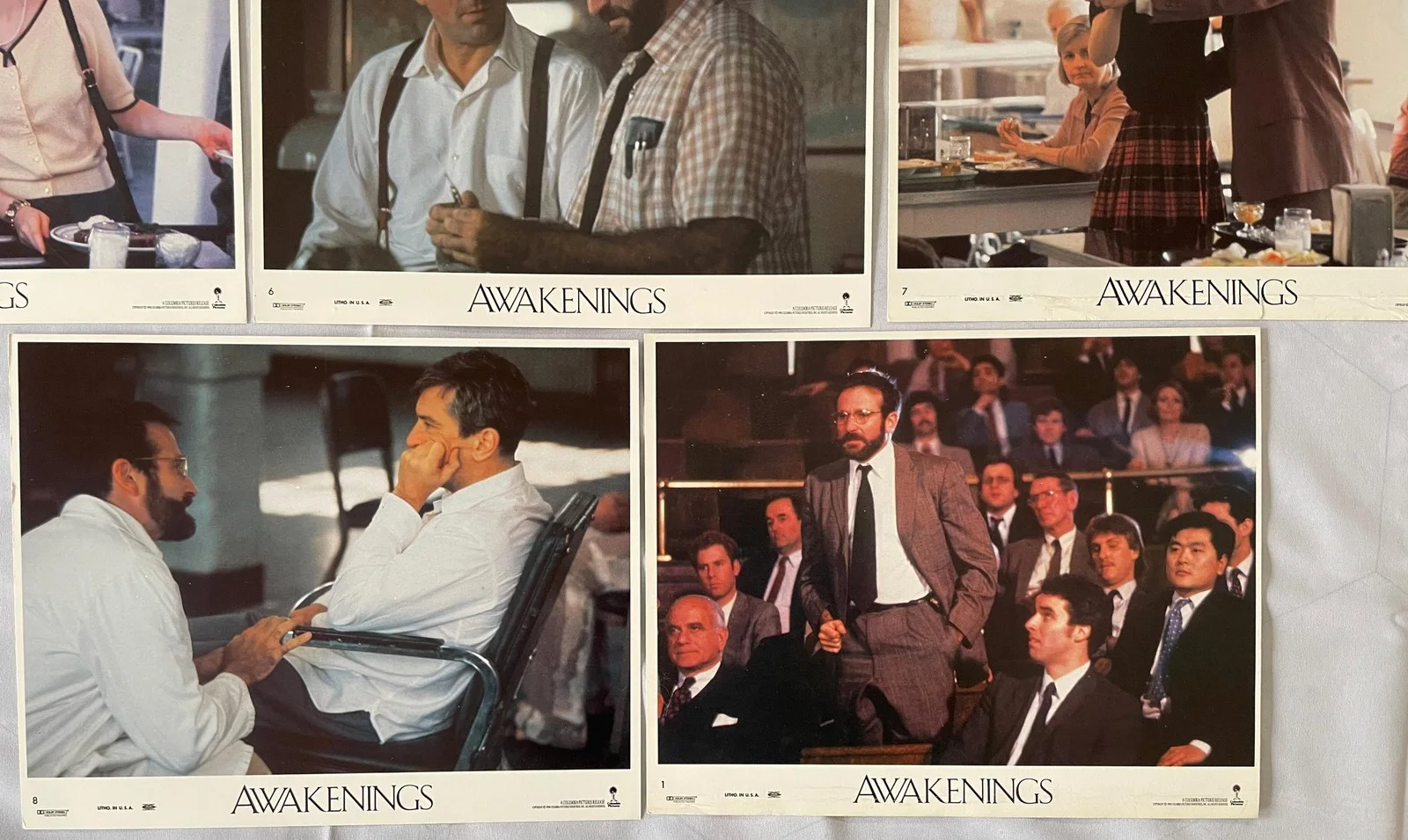 Awakenings (1990) Original Lobby Card Set, Robin Williams, De Niro, изображение 3
