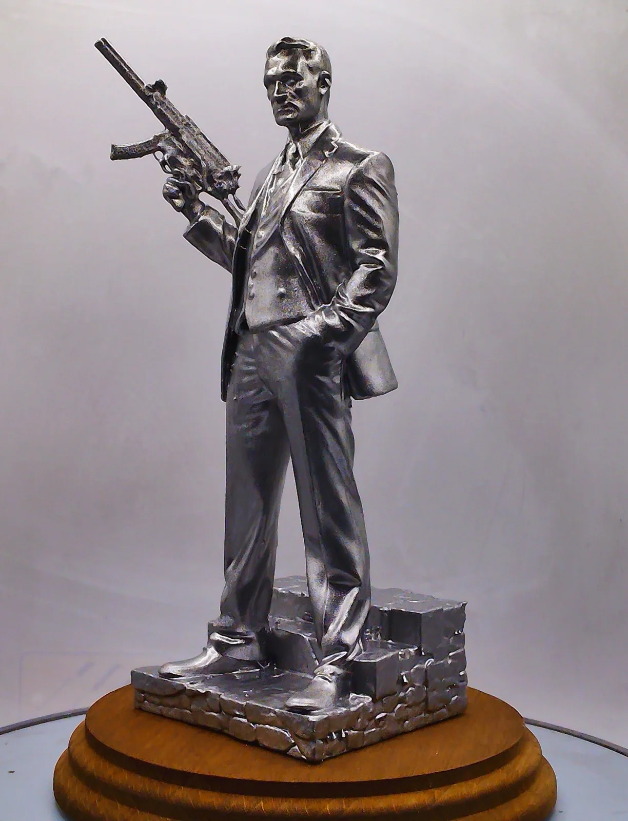 Daniel Craig- Secret Agent - By CaveCraft- Metallic Silver Finish, image 2