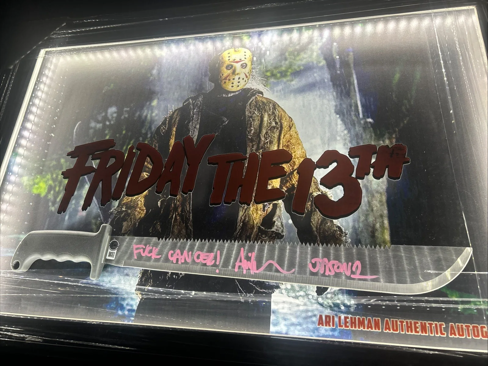 Ari Lehman — Ari Lehman Jason Vorhees Machete Beckett Witness authenticated autograph, image 2