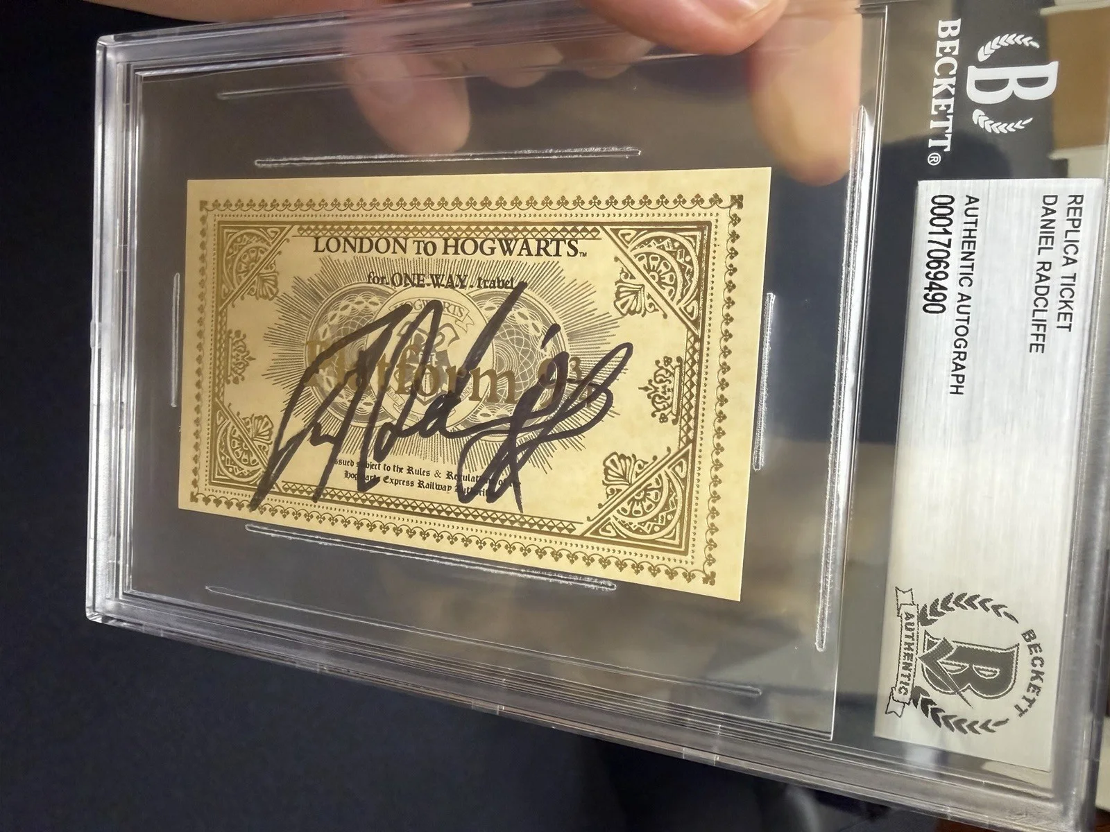 Daniel Radcliffe — Signed Autograph Beckett Slab Harry Potter Daniel Radcliffe Train Ticket Replica, image 2