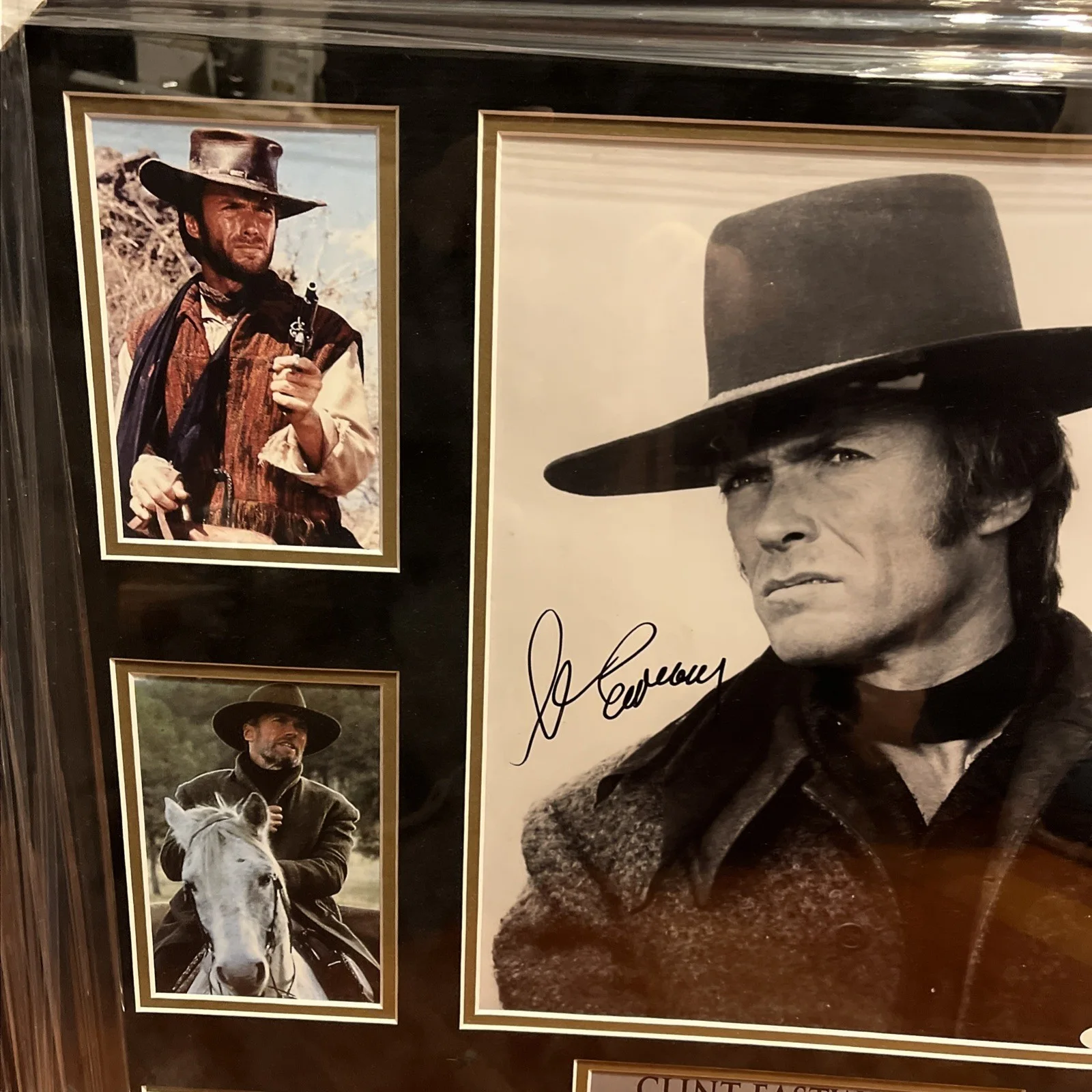 Clint Eastwood — Clint Eastwood Signed Photo And Collage 22“ X 27“ Coa JSA Framed, изображение 5