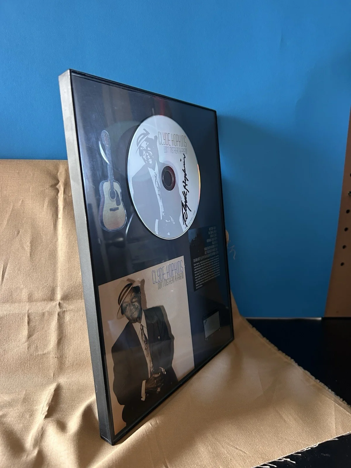 CLYDE HOPKINS BLUES ARTISTS AUTOGRAPHED CD WITH COVER AND FRAMED, изображение 5