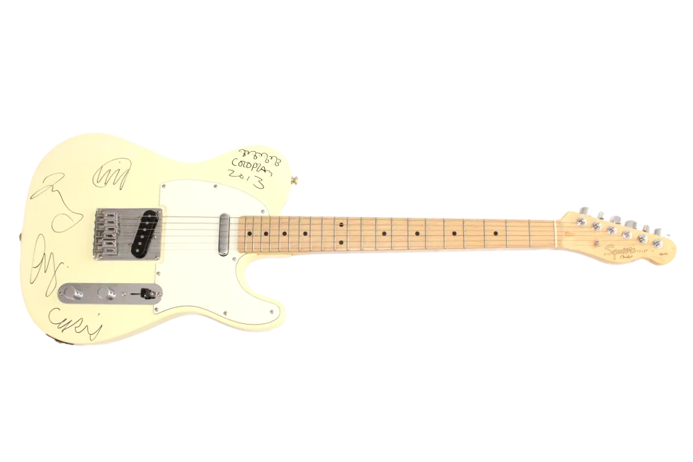 Guy Berryman, Jonny Buckland, Will Champion, Chris Martin — Coldplay Full Band Signed Autograph Guitar - Chris Martin Will Guy Jonny JSA COA, image 2