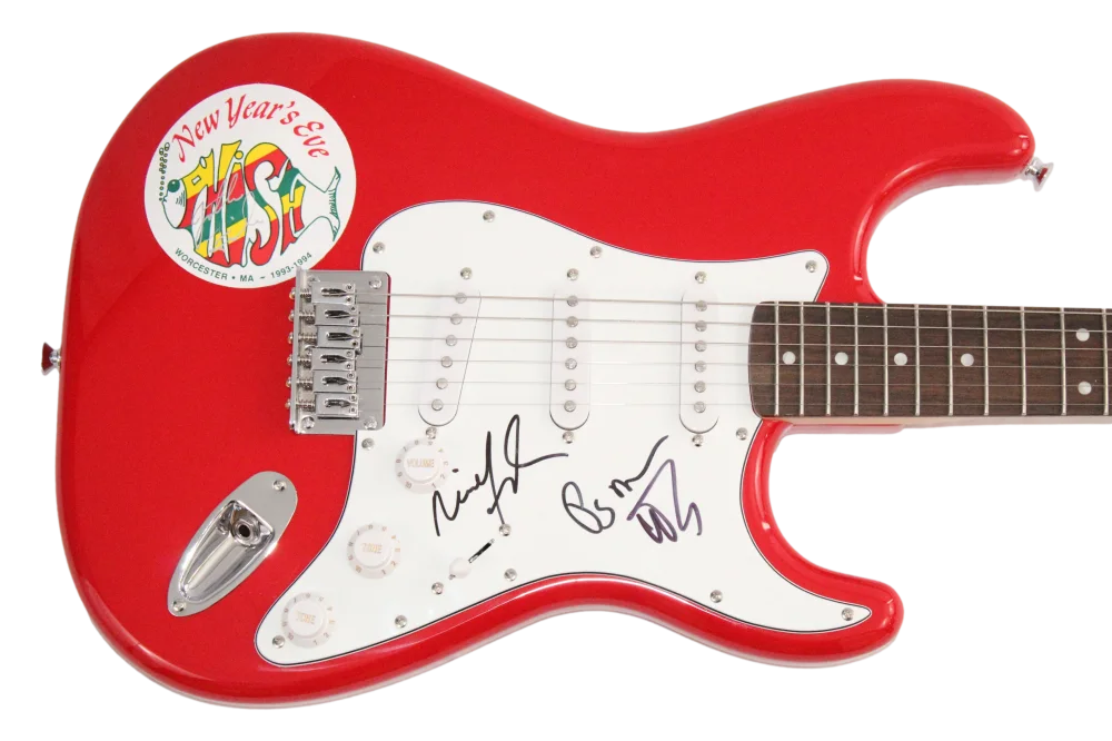 Trey Anastasio, Jon Fishman, Mike Gordon, Page McConnell — Phish Band Signed Autograph Guitar - Trey Anastasio Jon Fishman Mike Page w/ JSA