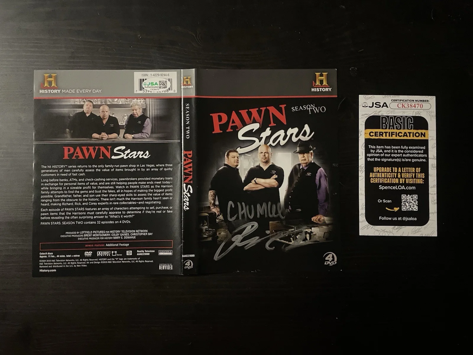 Rick Harrison And Chumlee — Rick Harrison And Chumlee Signed Pawn Stars Season 2 DVD Cover JSA COA