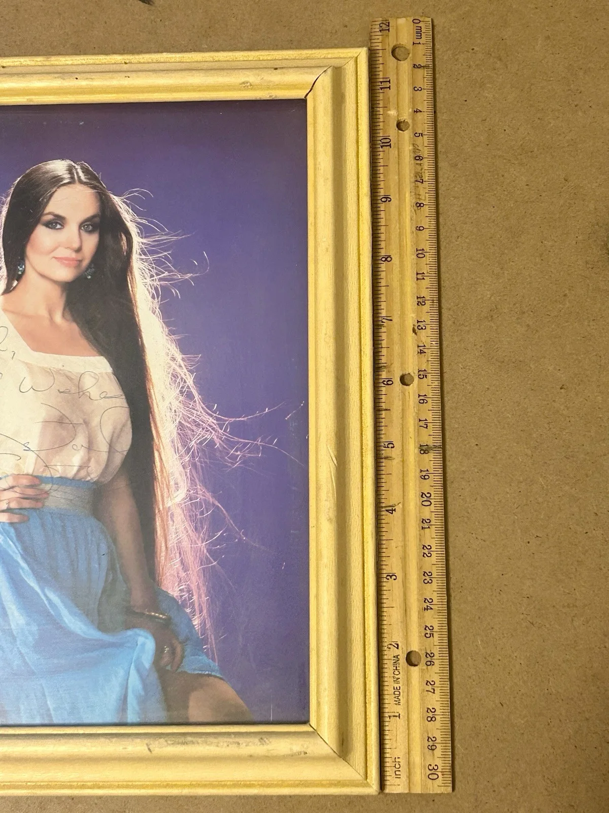 crystal gayle autographed framed photo Vintage, изображение 5
