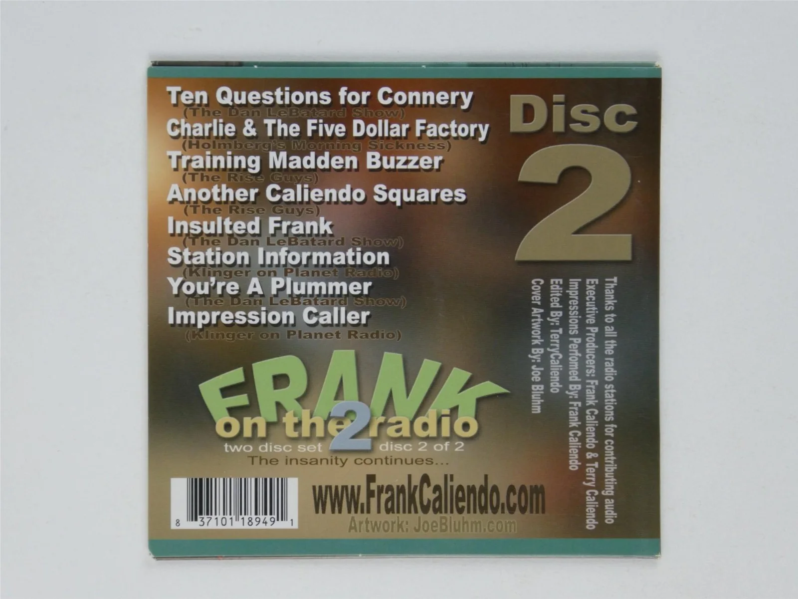 Frank Caliendo — Frank Caliendo Signed Frank On The Radio 2 CD Cover Autographed Comedian, image 3